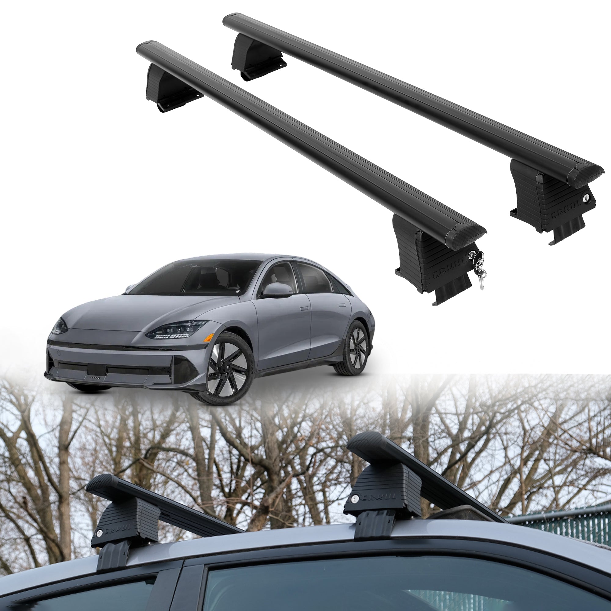 ERKUL Roof Rack Crossbars For HYUNDAI IONIQ 6 2023-2025