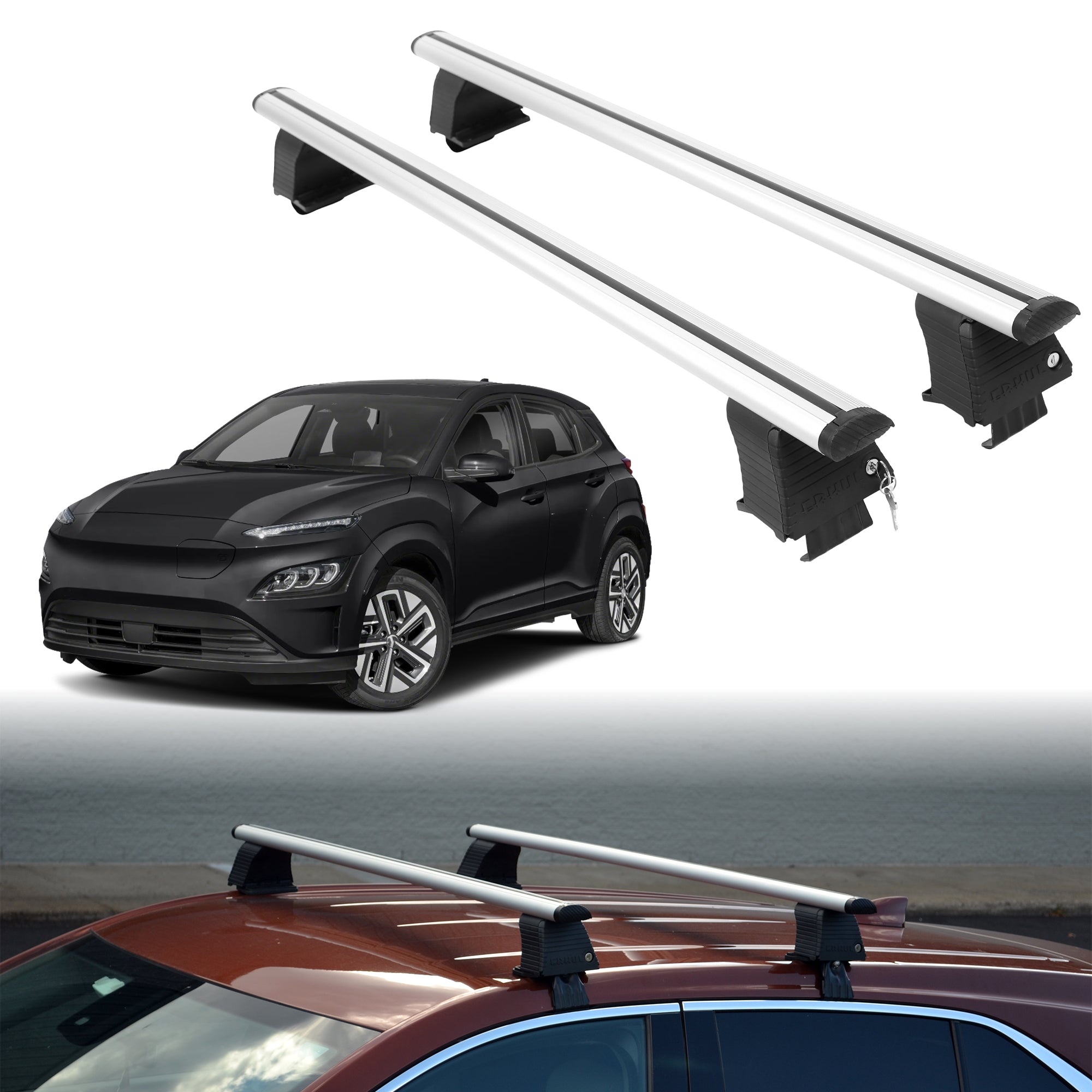 ERKUL Roof Rack Crossbars For HYUNDAI KONA EV 2019-2023