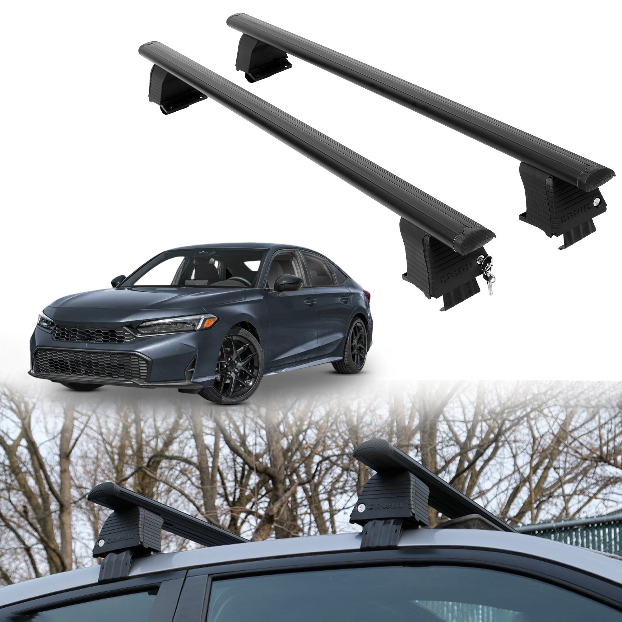 ERKUL Roof Rack Crossbars For HONDA CIVIC 2022-2026