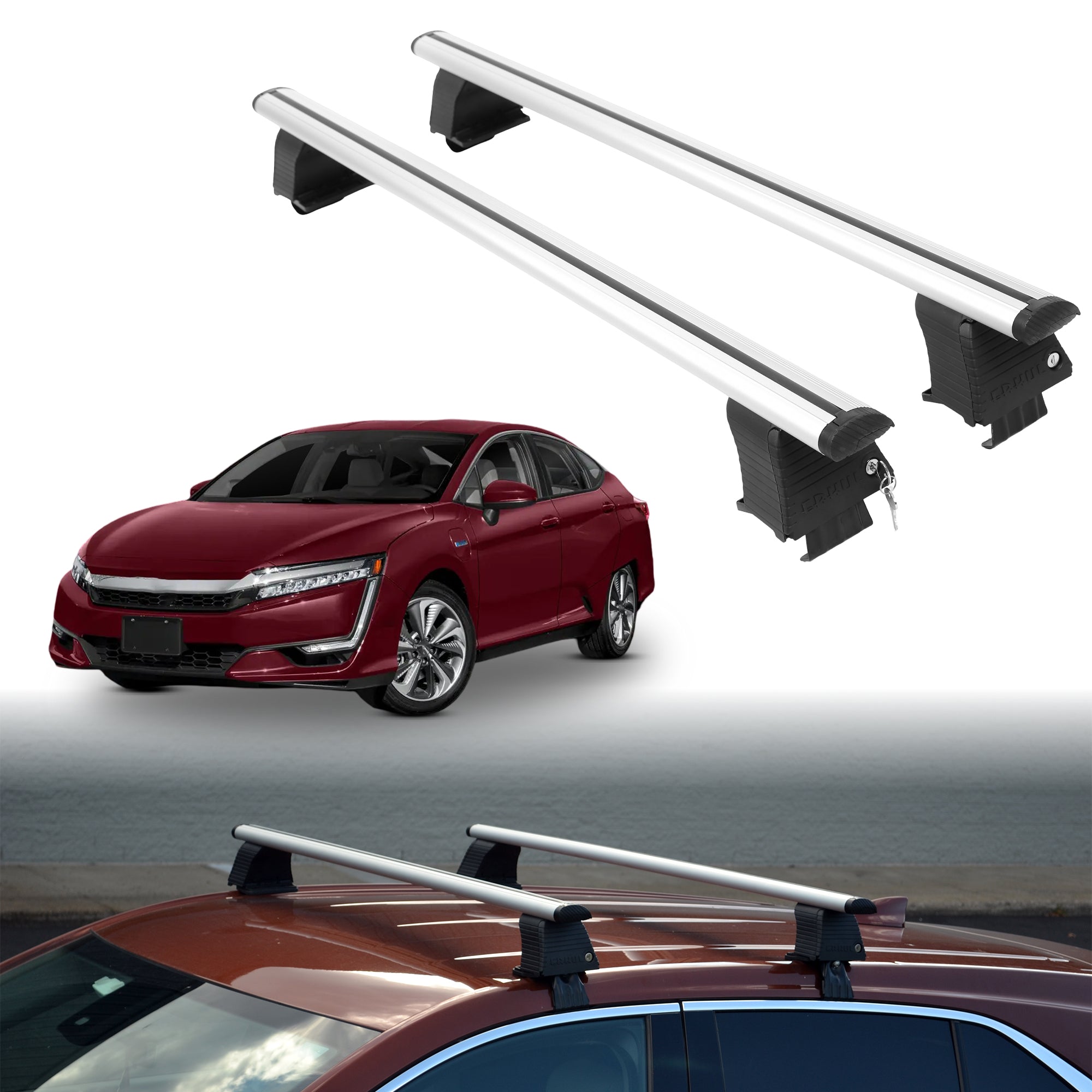 ERKUL Roof Rack Crossbars For HONDA CLARITY PLUG-IN HYBRID / CLARITY ELECTRIC 2017 - 2021