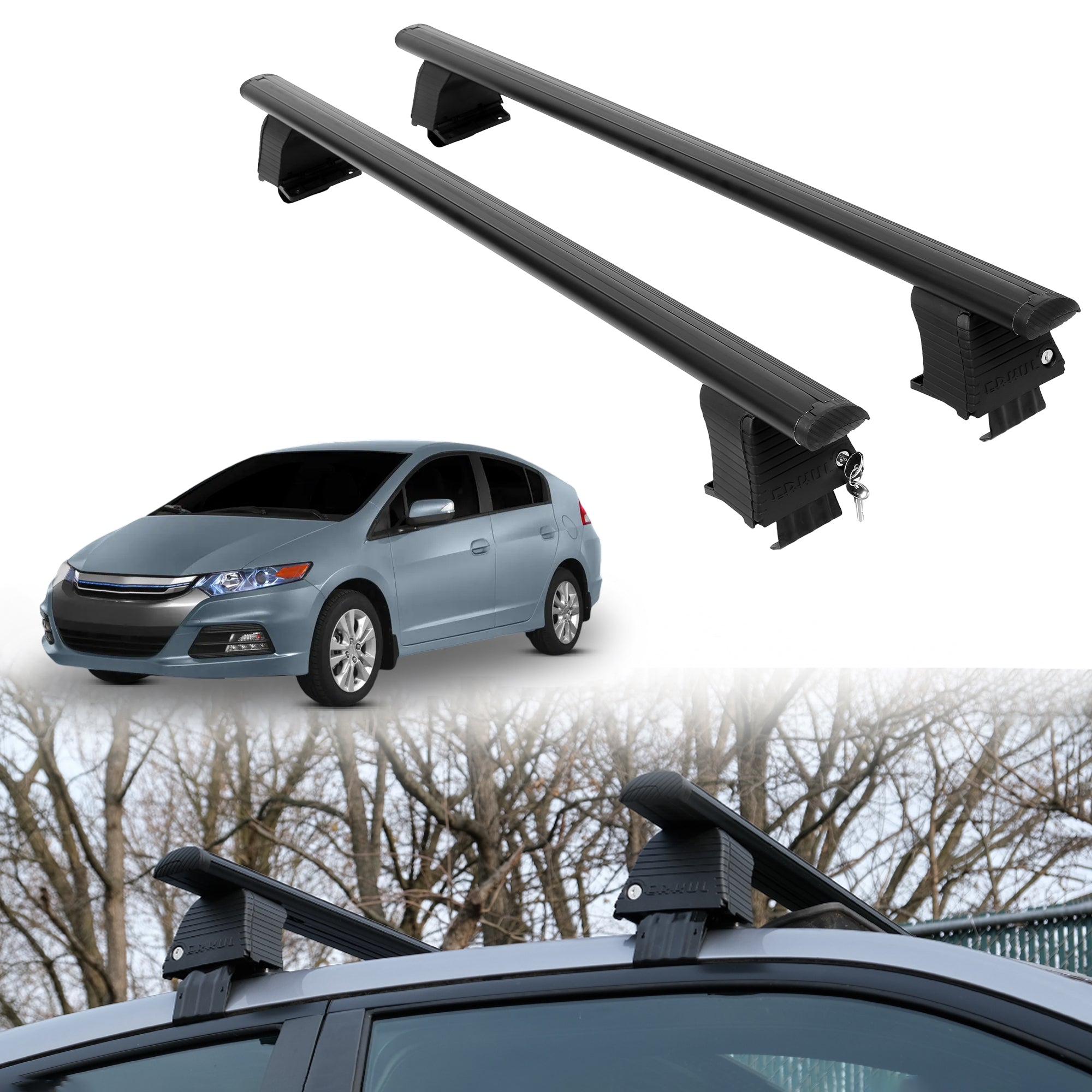 ERKUL Roof Rack Crossbars For HONDA INSIGHT 2010-2014