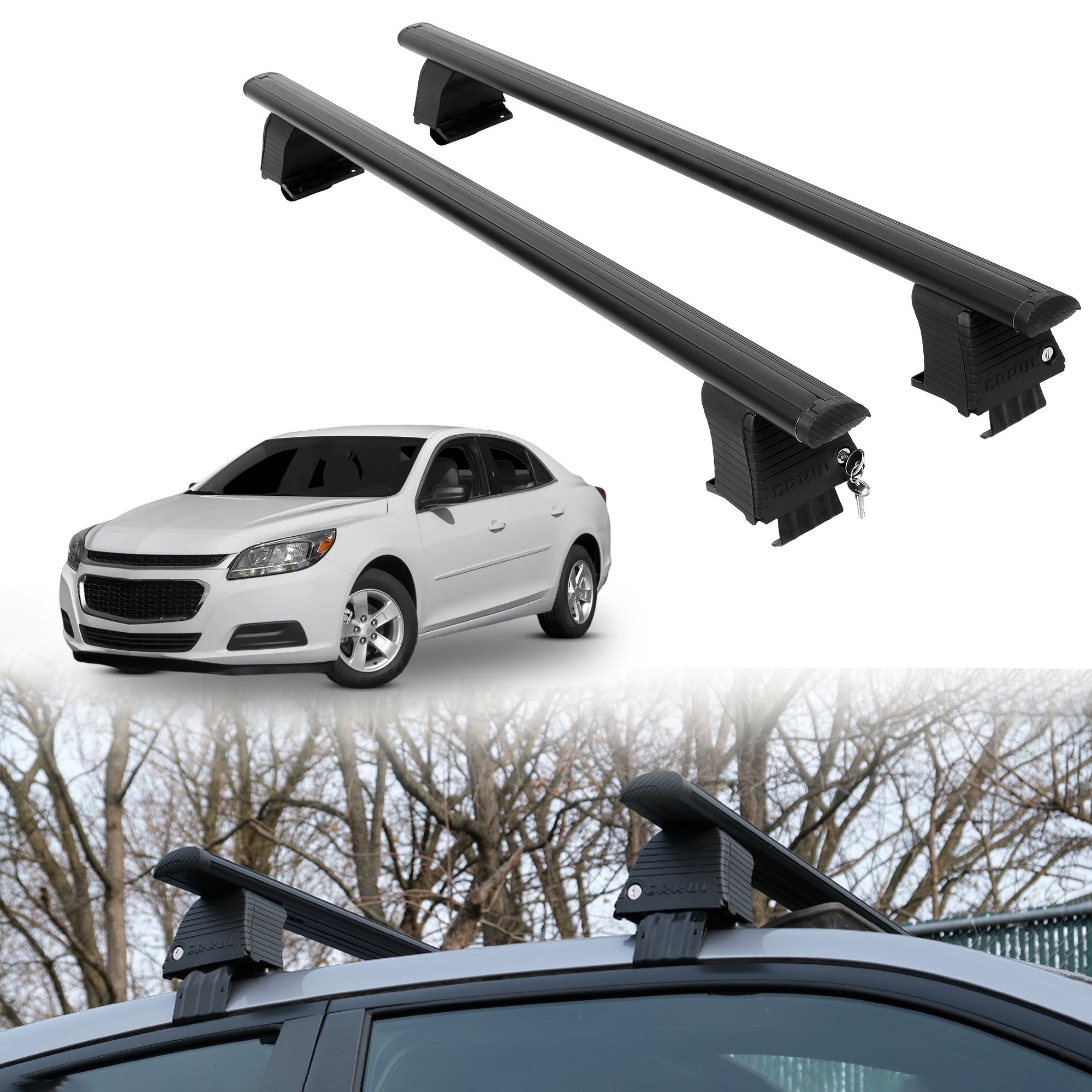 ERKUL Roof Rack Crossbars For CHEVROLET MALIBU 2013-2015