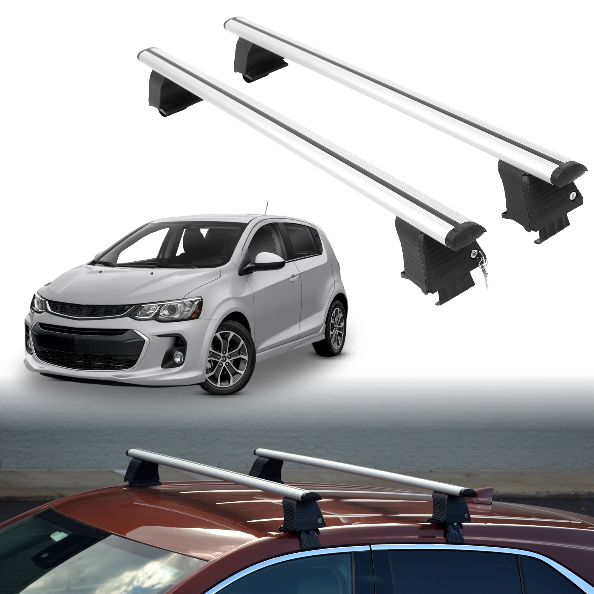 ERKUL Roof Rack Crossbars For CHEVROLET SONIC 2012-2020