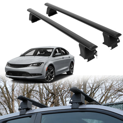 Roof Rack Crossbars for Chevrolet 200 2011-2017 Fits Naked Roof - Black