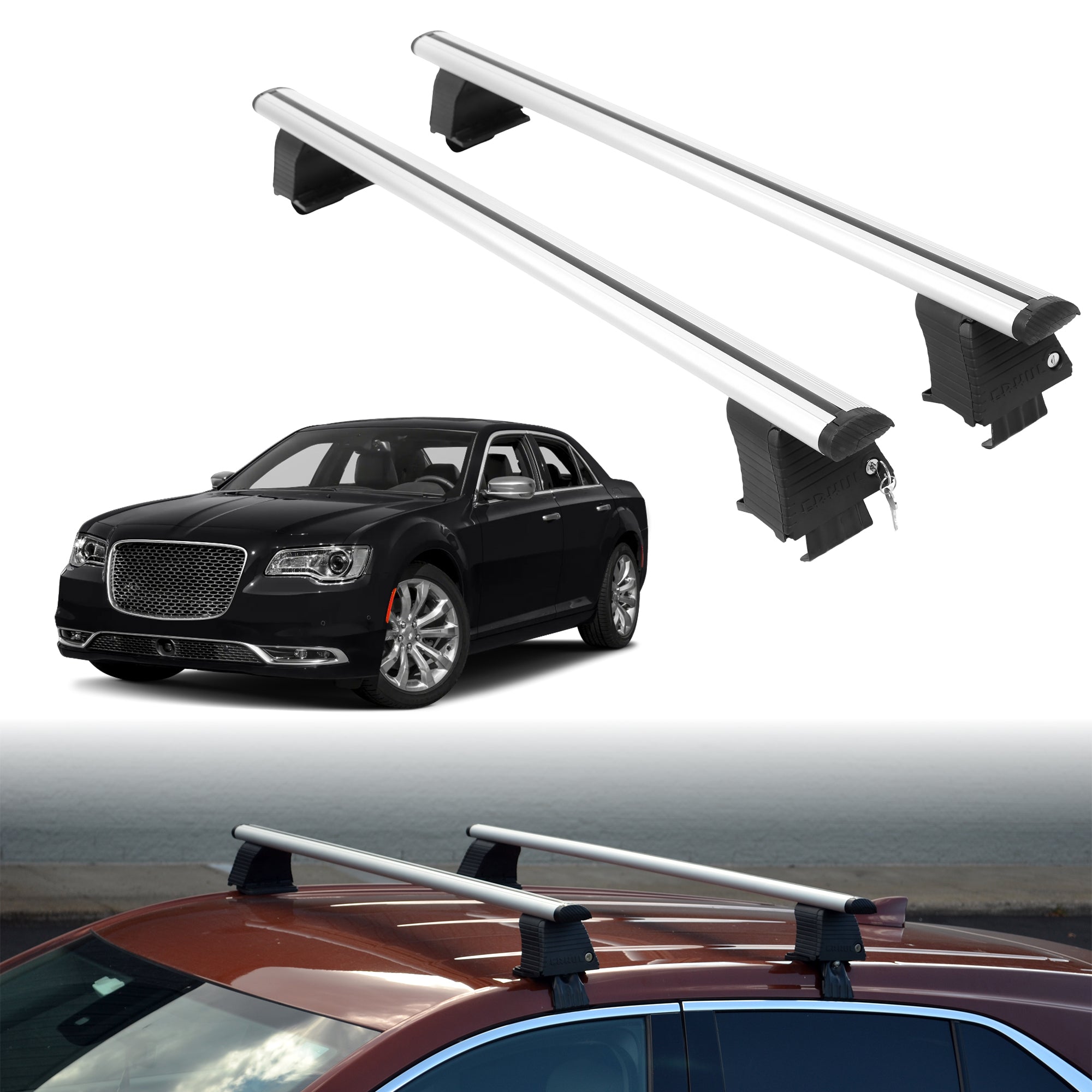 ERKUL Roof Rack Crossbars For CHEVROLET 300C 2011-2018