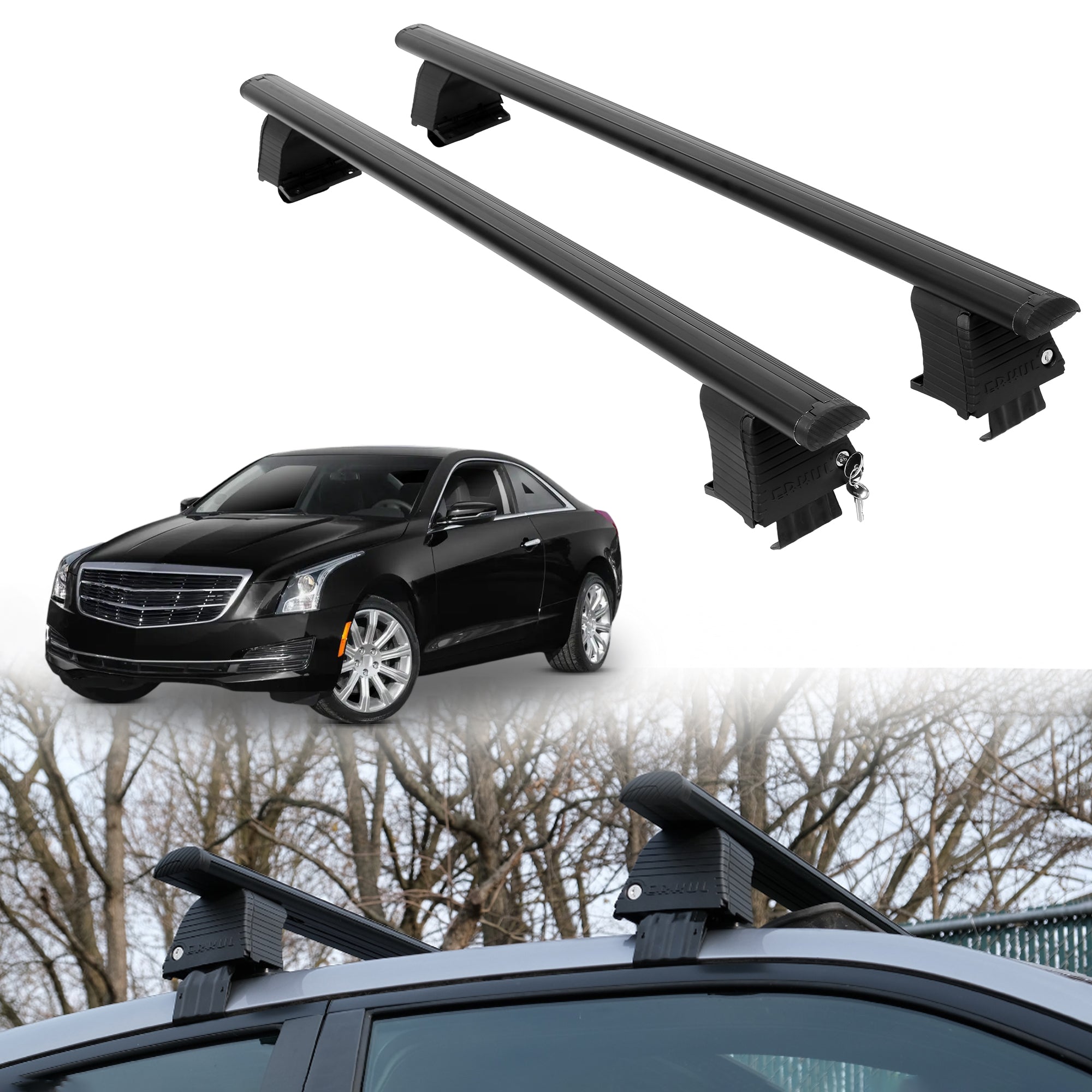 ERKUL Roof Rack Crossbars For CADILLAC ATS 2013-2019