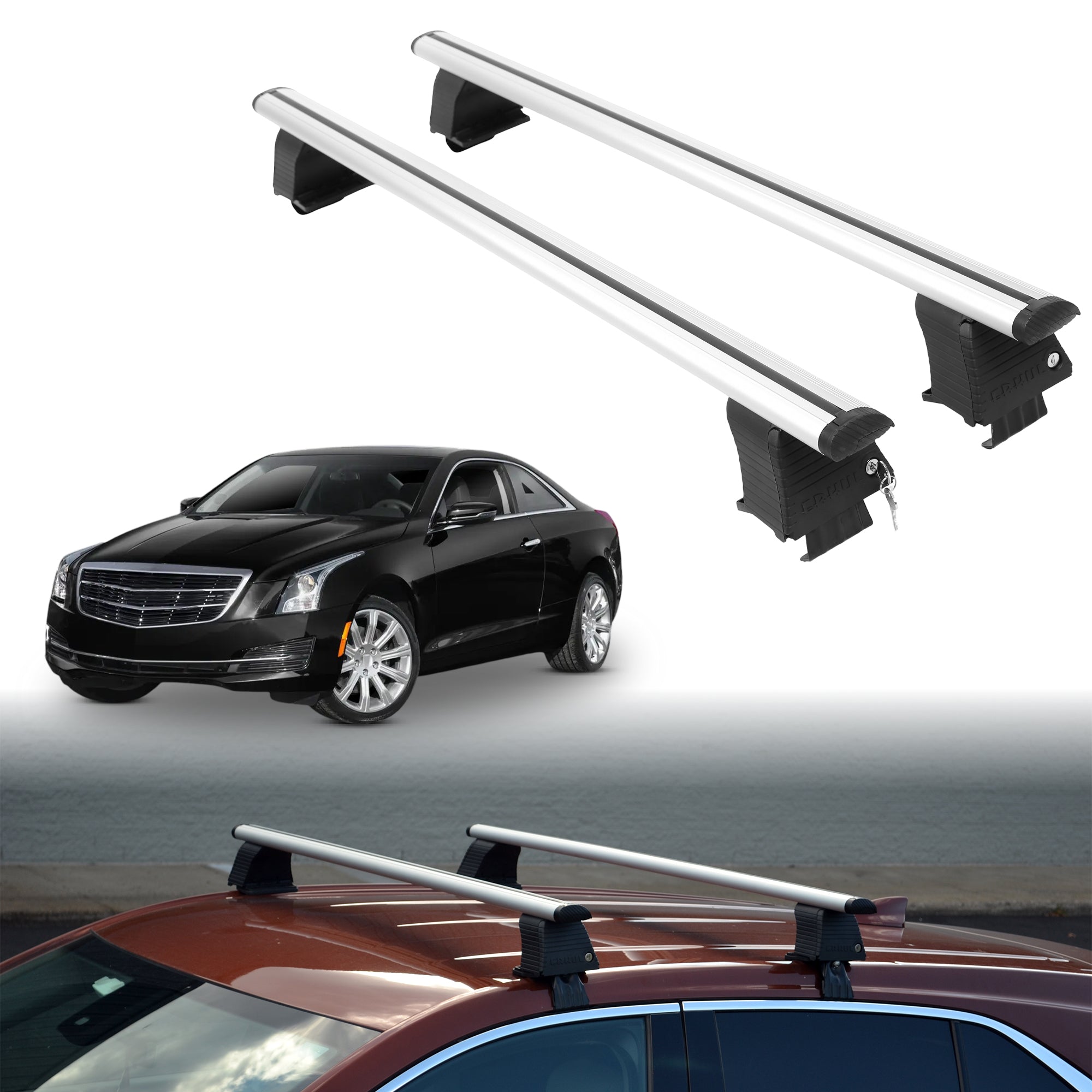 ERKUL Roof Rack Crossbars For CADILLAC ATS 2013-2019