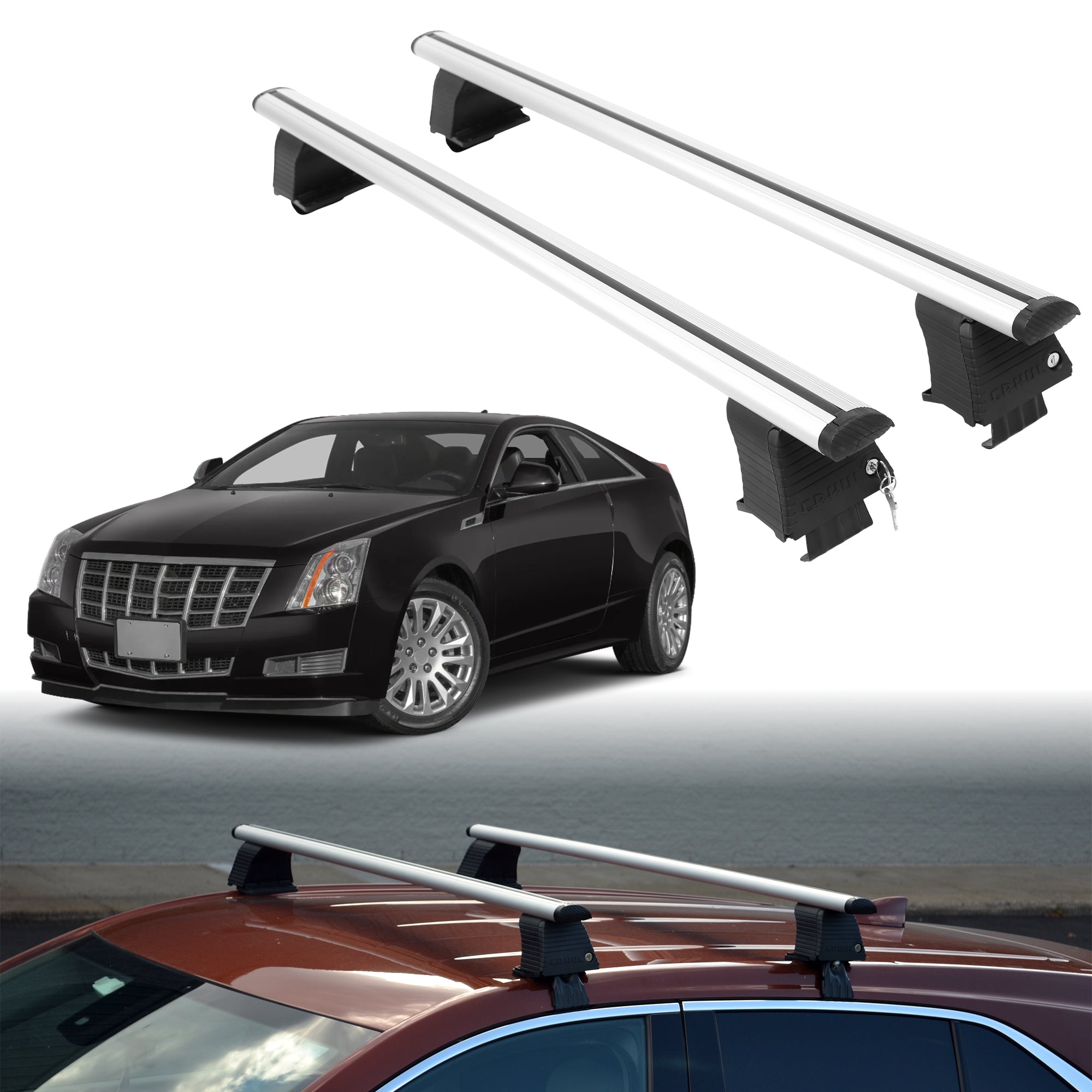 ERKUL Roof Rack Crossbars For CADILLAC CTS 2008-2013