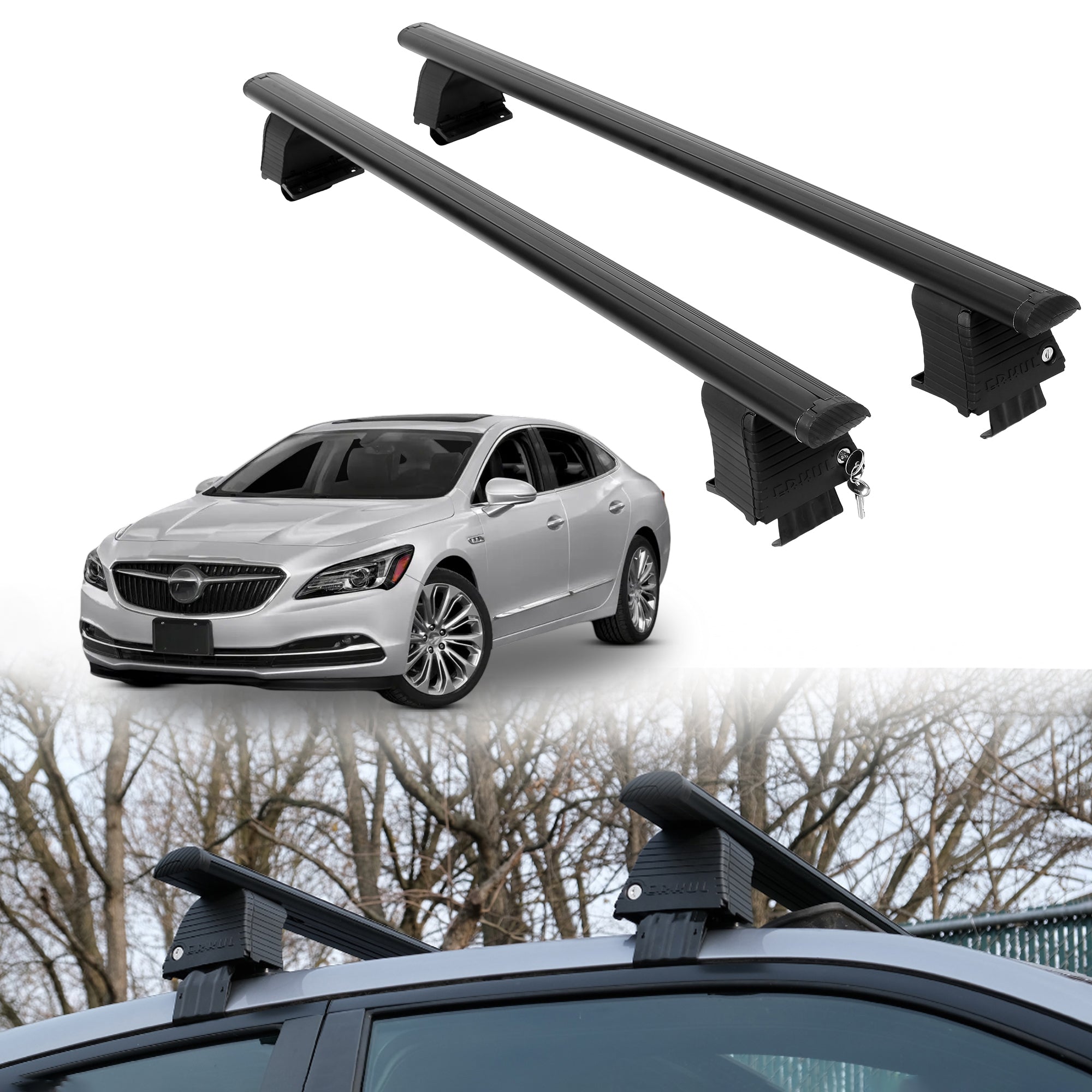 ERKUL Roof Rack Crossbars For BUICK LACROSSE 2017-2019