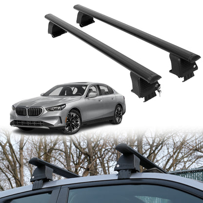 Roof Rack Crossbars for BMW 5 Series 2024-2026 Fits Naked Roof - Black