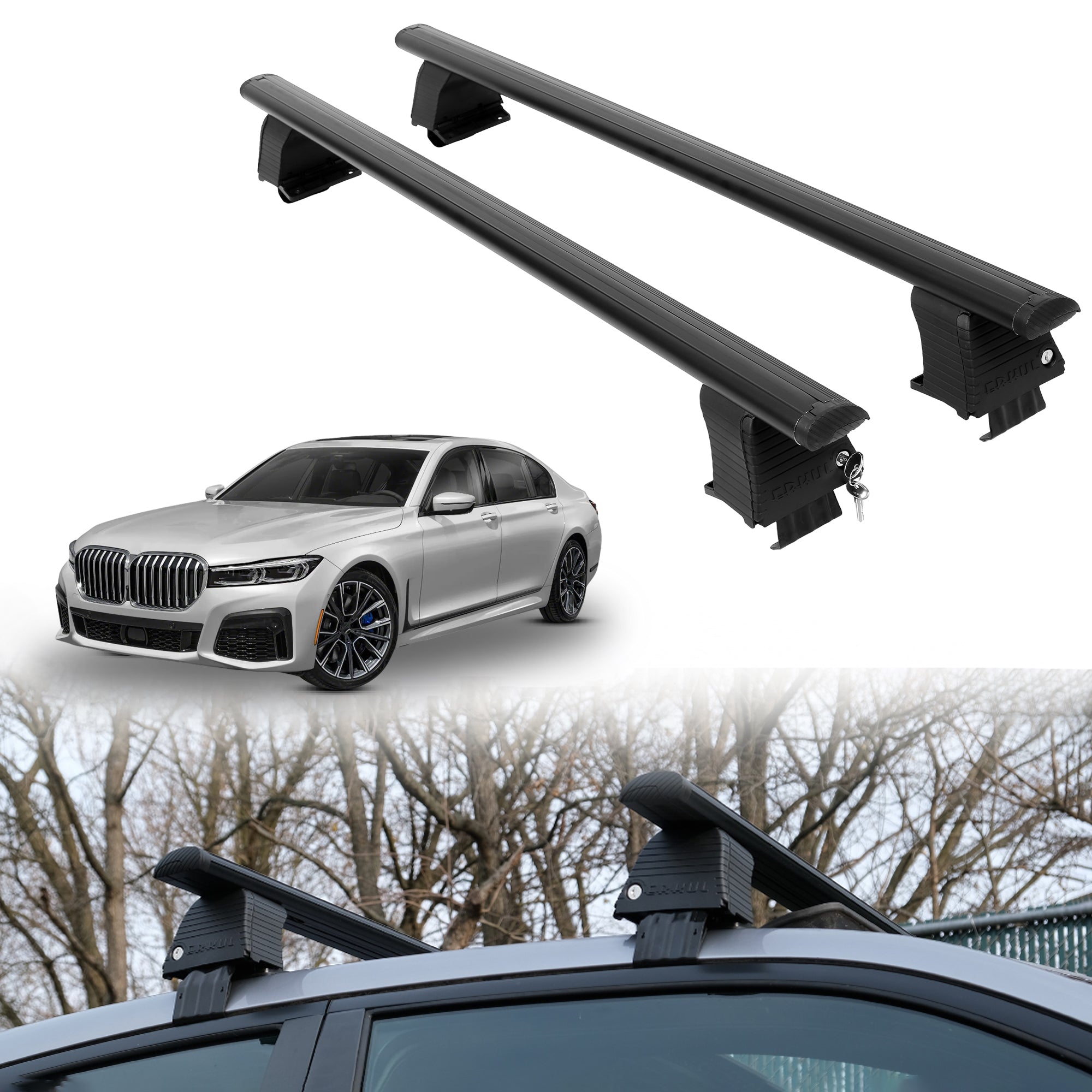 ERKUL Roof Rack Crossbars For BMW 7 SERIES 2016-2022