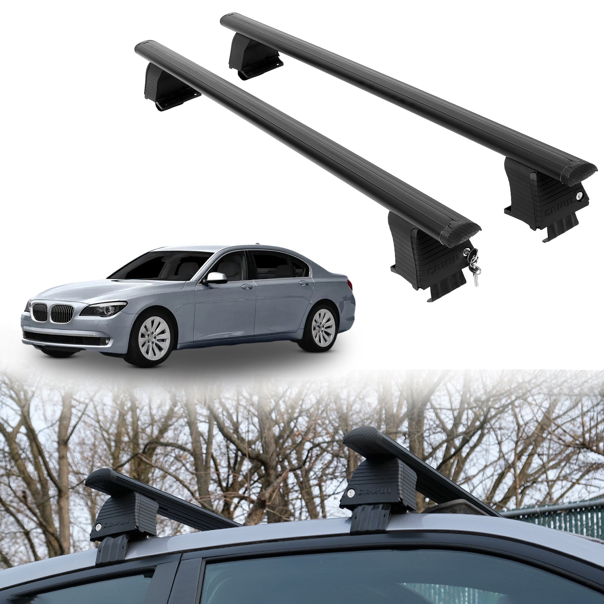 ERKUL Roof Rack Crossbars For BMW ACTIVEHYBRID 750 2011-2013