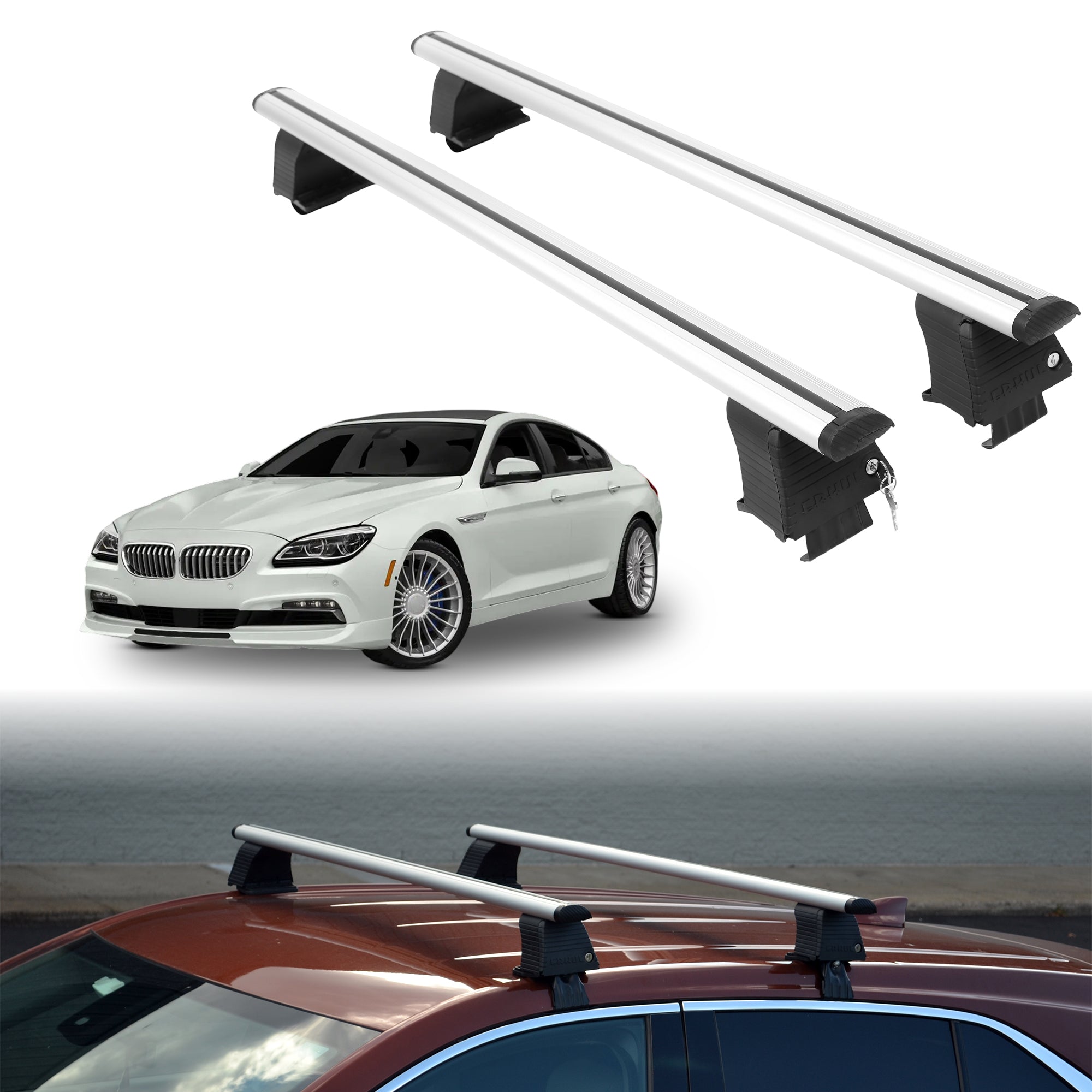 ERKUL Roof Rack Crossbars For BMW ALPINA B6 GRAN COUPE 2015-2019