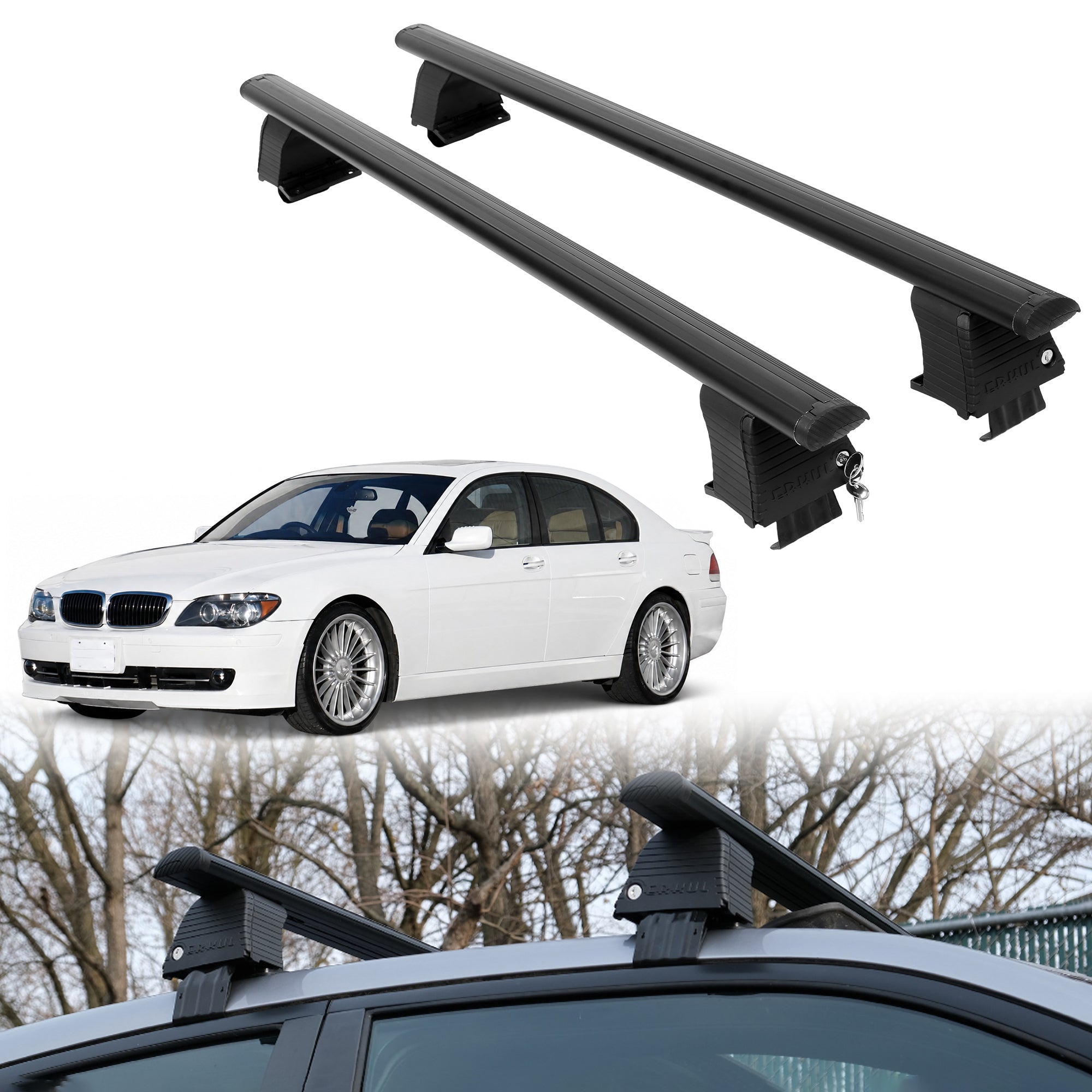 ERKUL Roof Rack Crossbars For BMW ALPINA B7 2007-2008