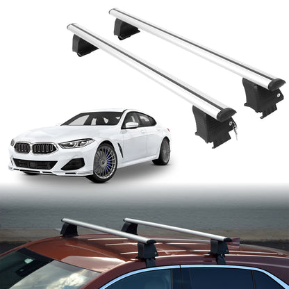 Roof Rack Crossbars for BMW Alpina B8 Gran Coupe 2022-2025 - Silver