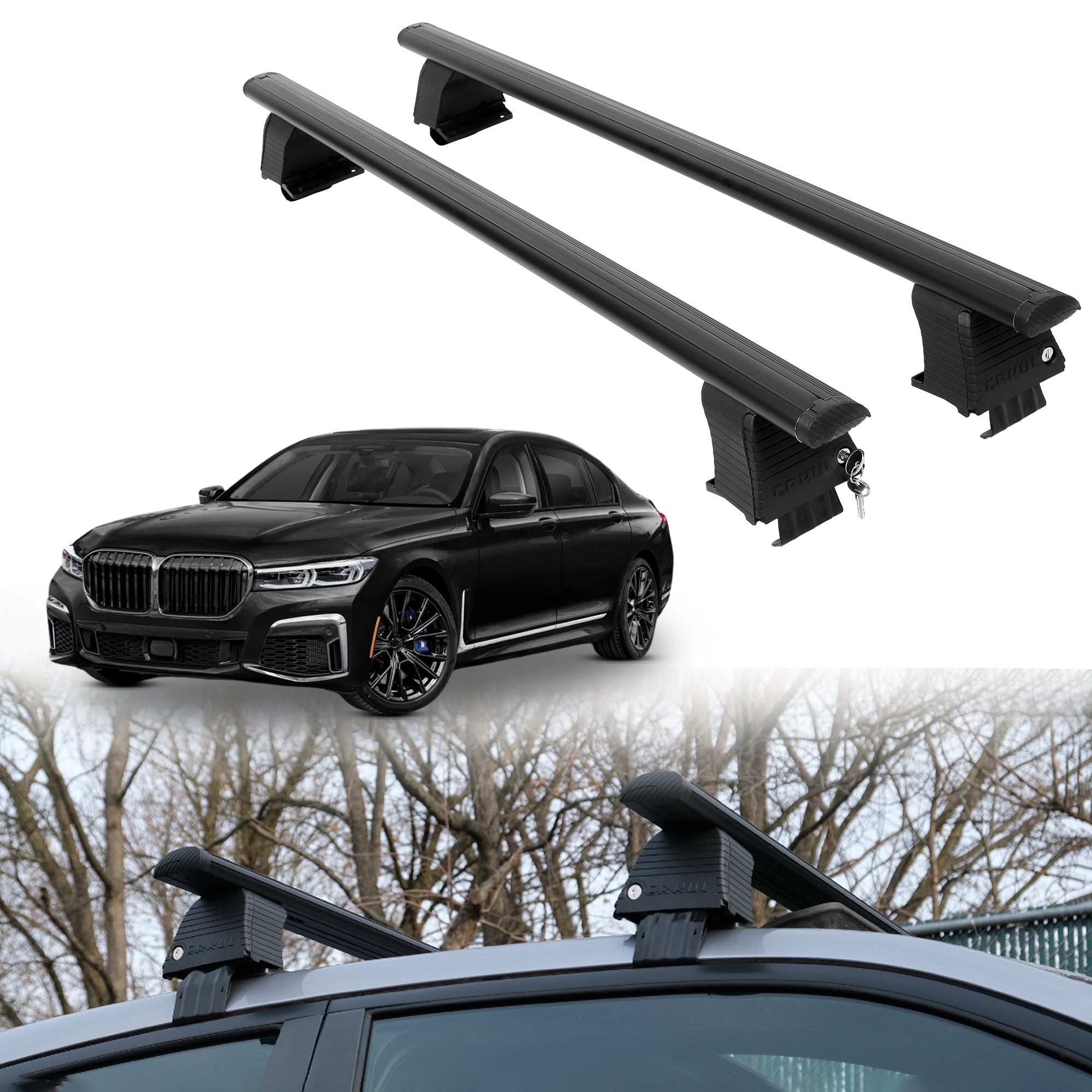 ERKUL Roof Rack Crossbars For BMW M760 2017-2022