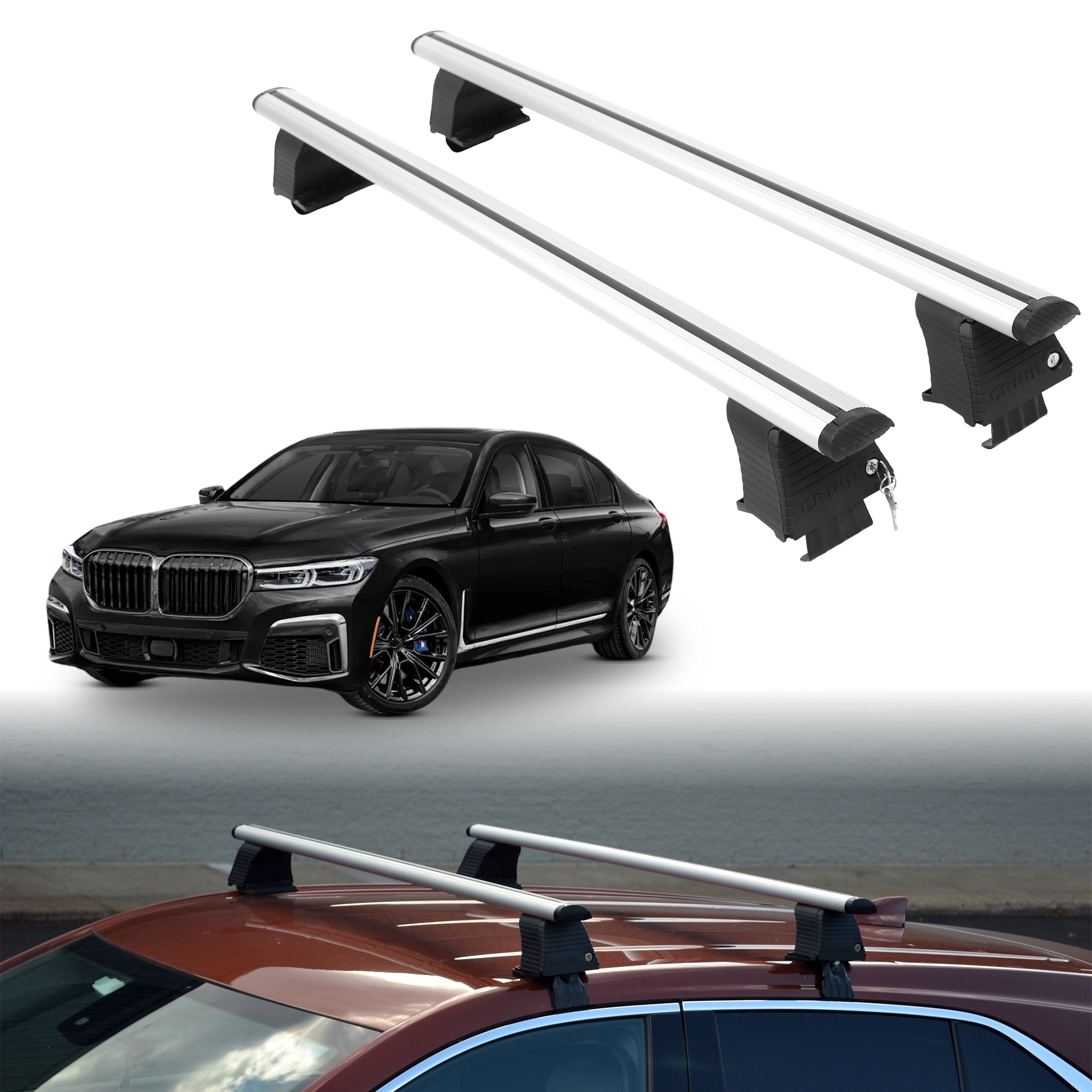 ERKUL Roof Rack Crossbars For BMW M760 2017-2022