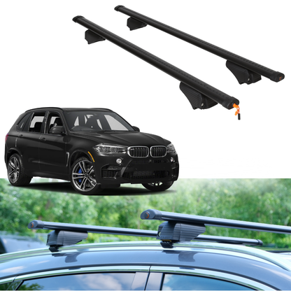 Roof Rack Crossbars for BMW X5 M 2015-2018 Fits Flush Rails - Black