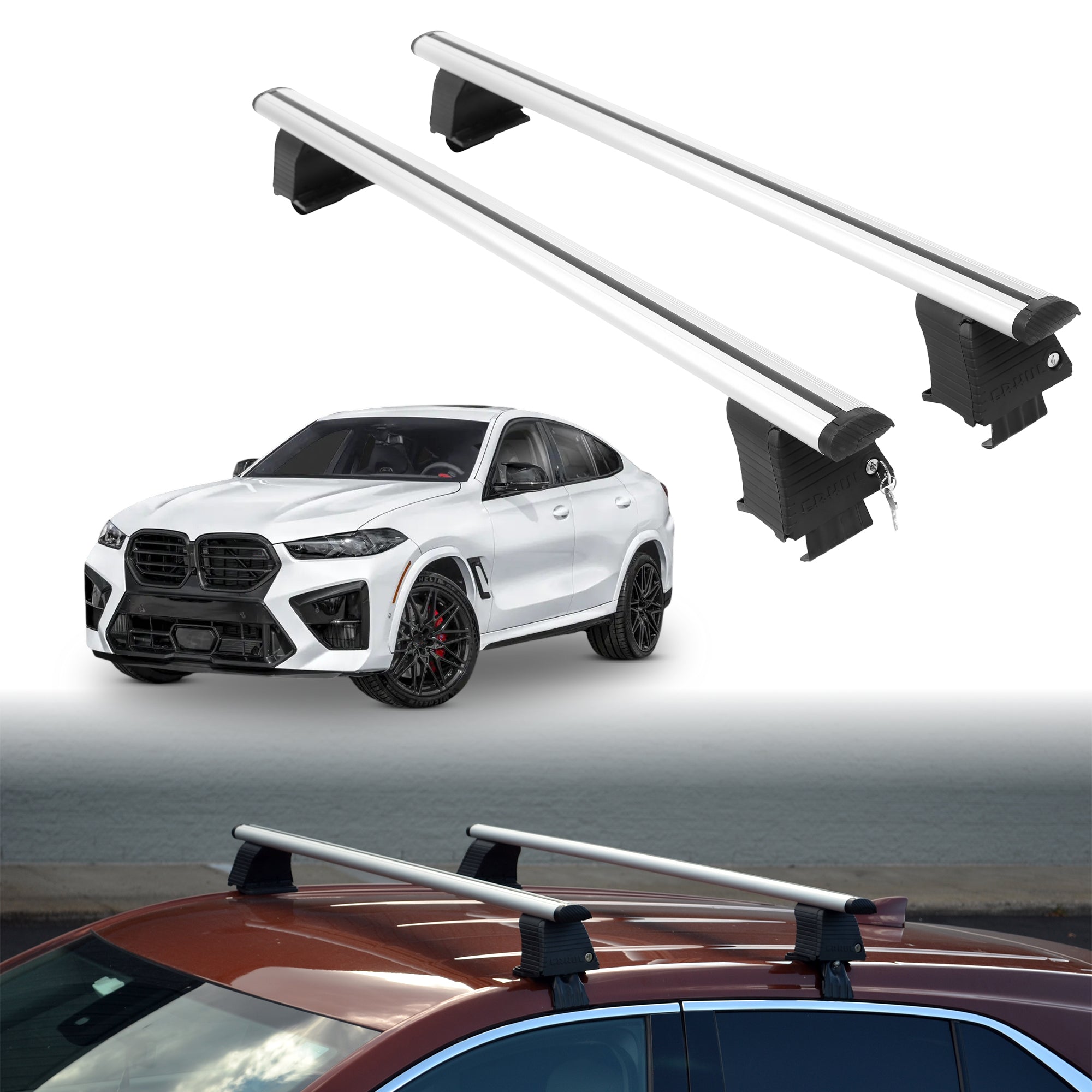 ERKUL Roof Rack Crossbars For BMW X6 M 2020-2026