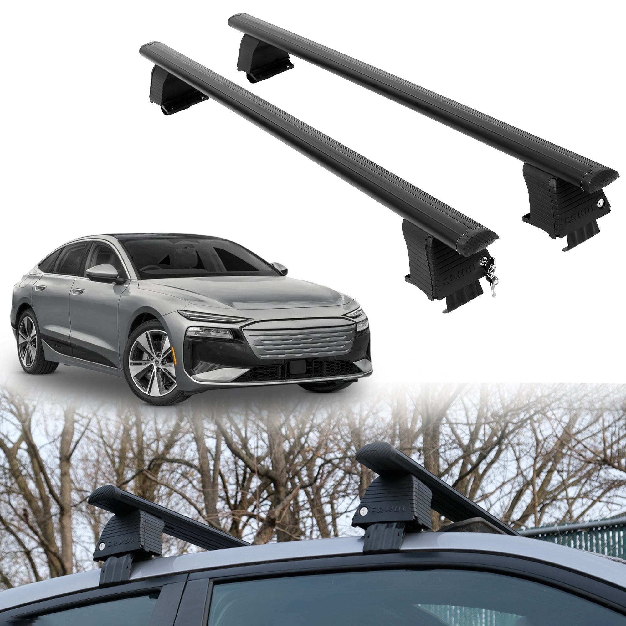 ERKUL Roof Rack Crossbars For AUDI A6 E-TRON 2025-2027