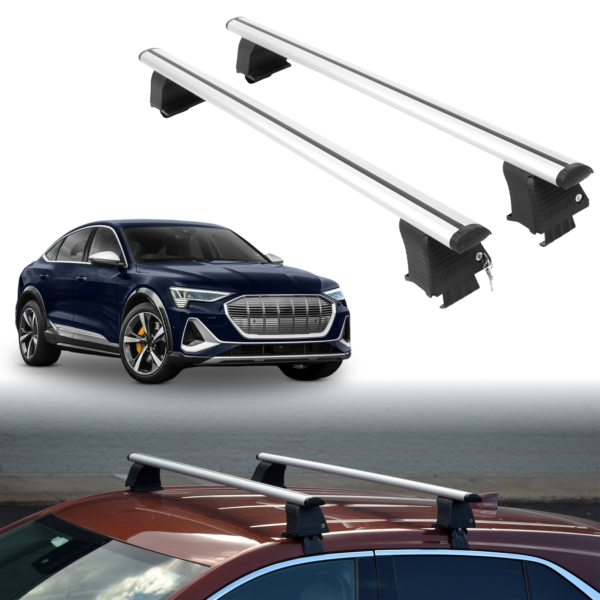 ERKUL Roof Rack Crossbars For AUDI E-TRON S 2022-2023