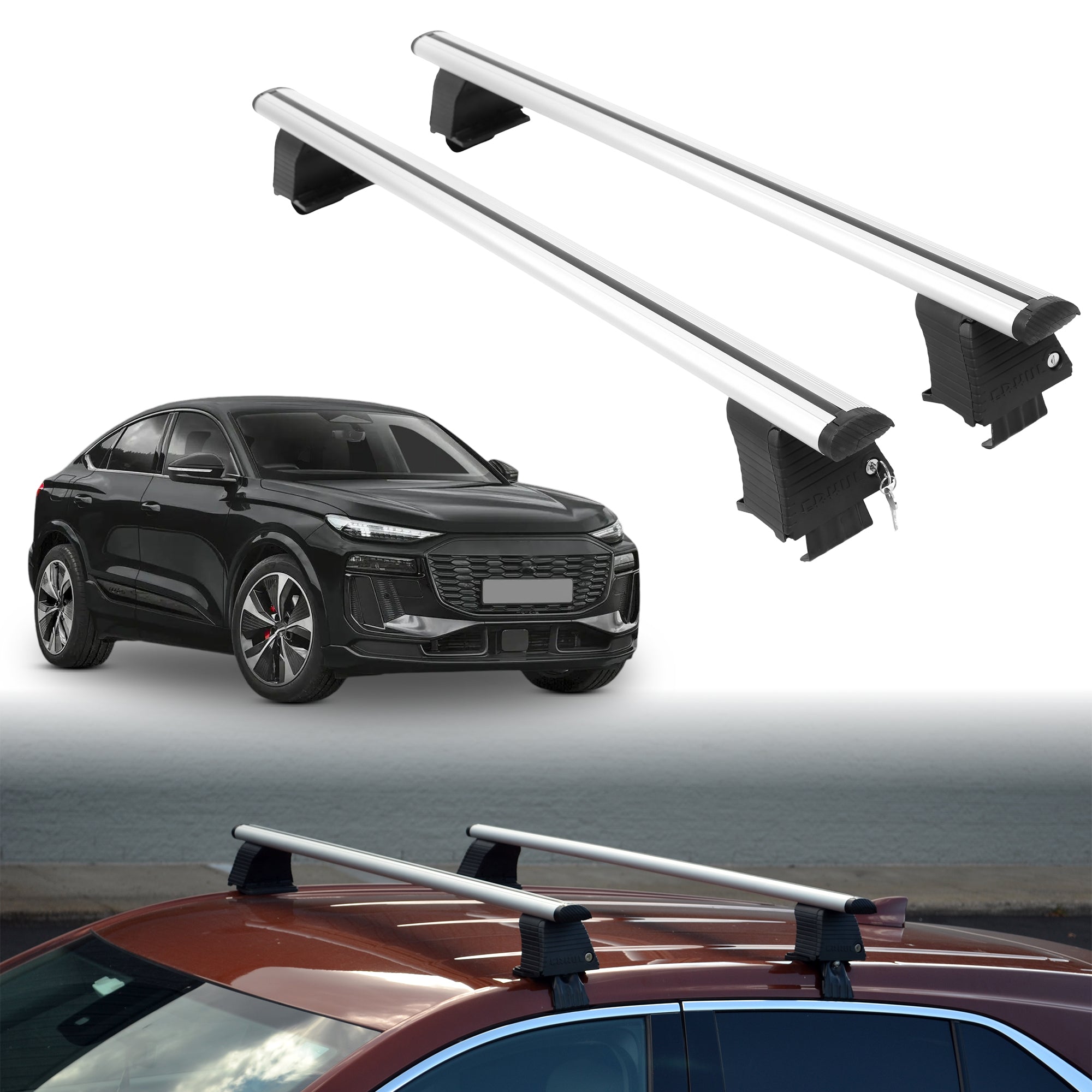 ERKUL Roof Rack Crossbars For AUDI Q6 E-TRON SPORTBACK 2025-2027