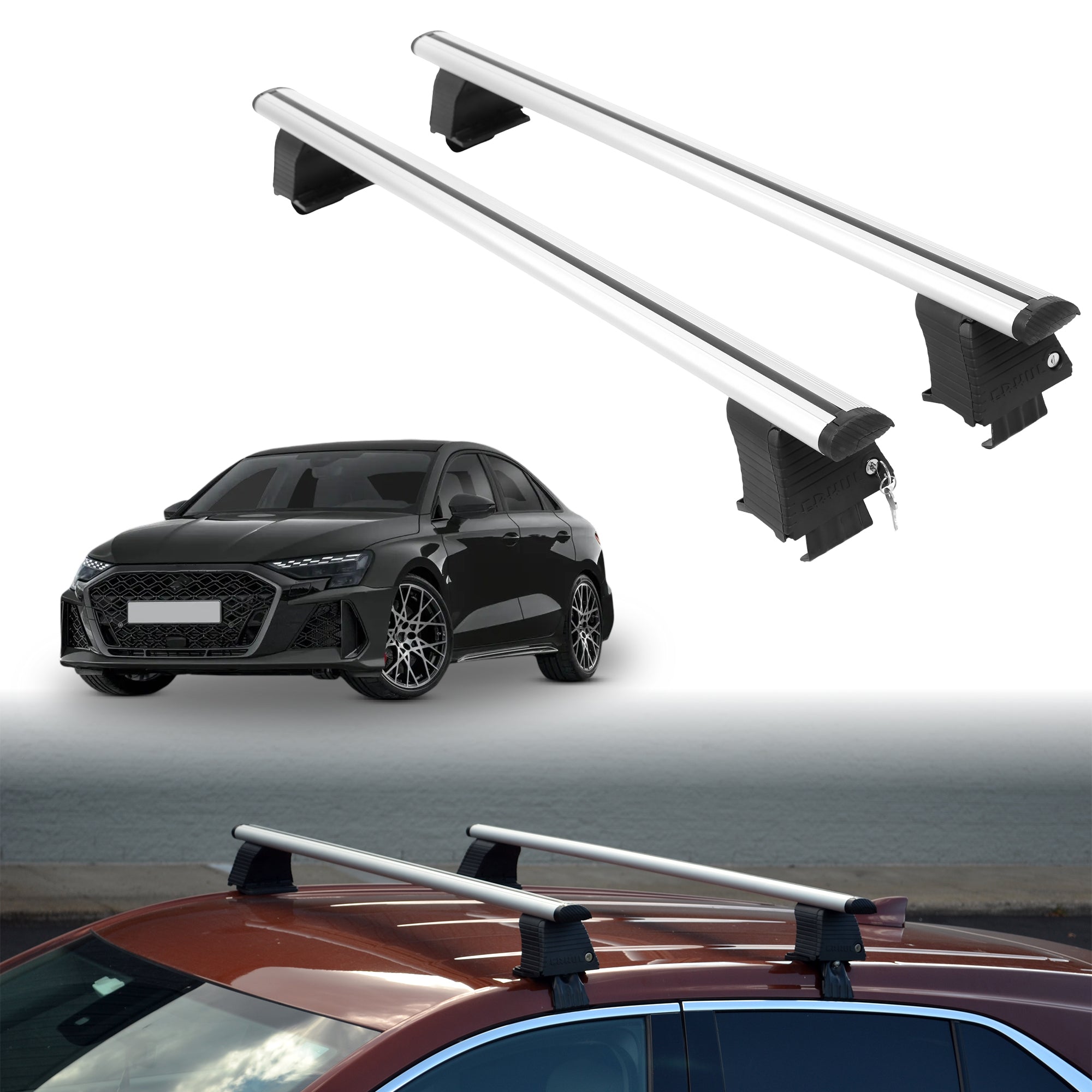 ERKUL Roof Rack Crossbars For AUDI RS 3 2022-2026