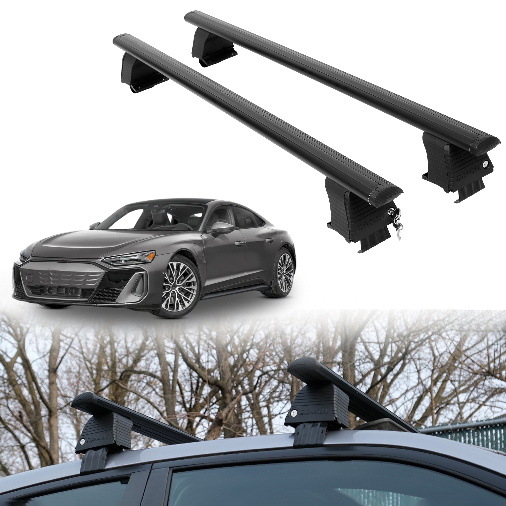 ERKUL Roof Rack Crossbars For AUDI S E-TRON GT 2025-2026