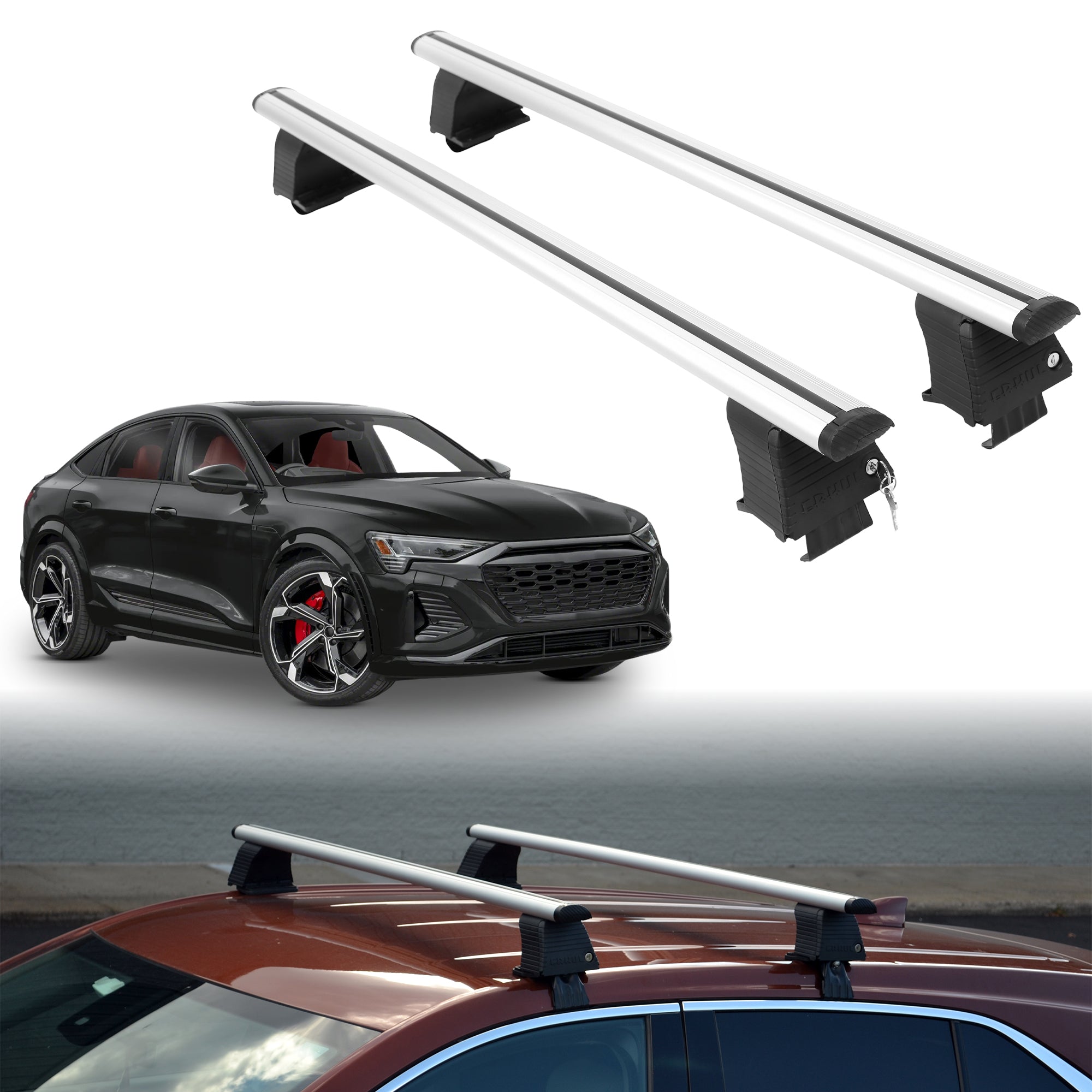 ERKUL Roof Rack Crossbars For AUDI SQ8 E-TRON SPORTBACK 2024-2025