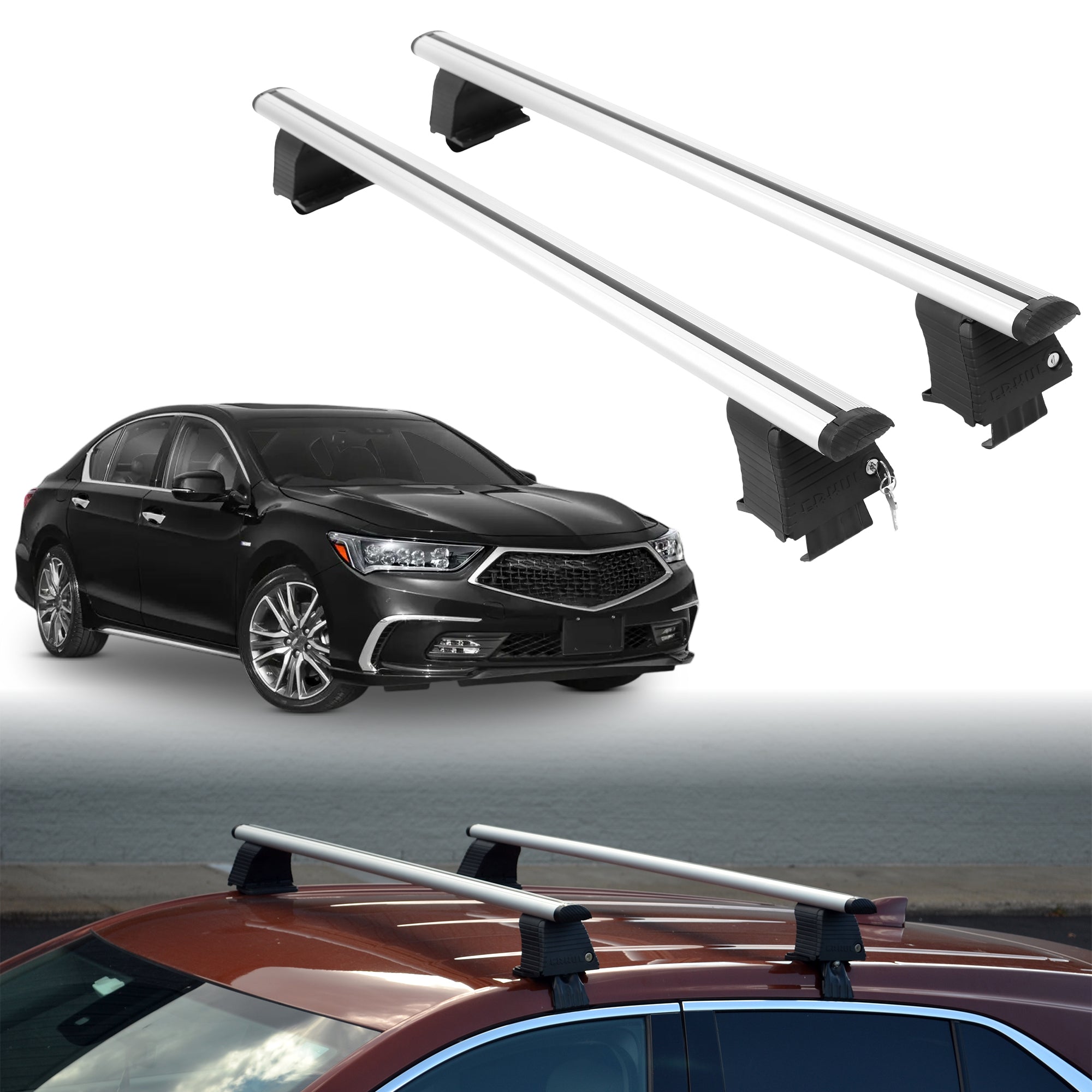 ERKUL Roof Rack Crossbars For ACURA RLX / RLX SPORT HYBRID 2014-2020