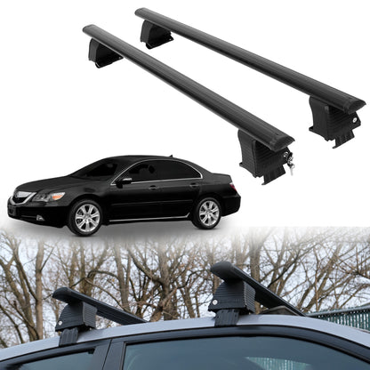 Roof Rack Crossbars for Acura RL 2005-2012 Fits Naked Roof - Black