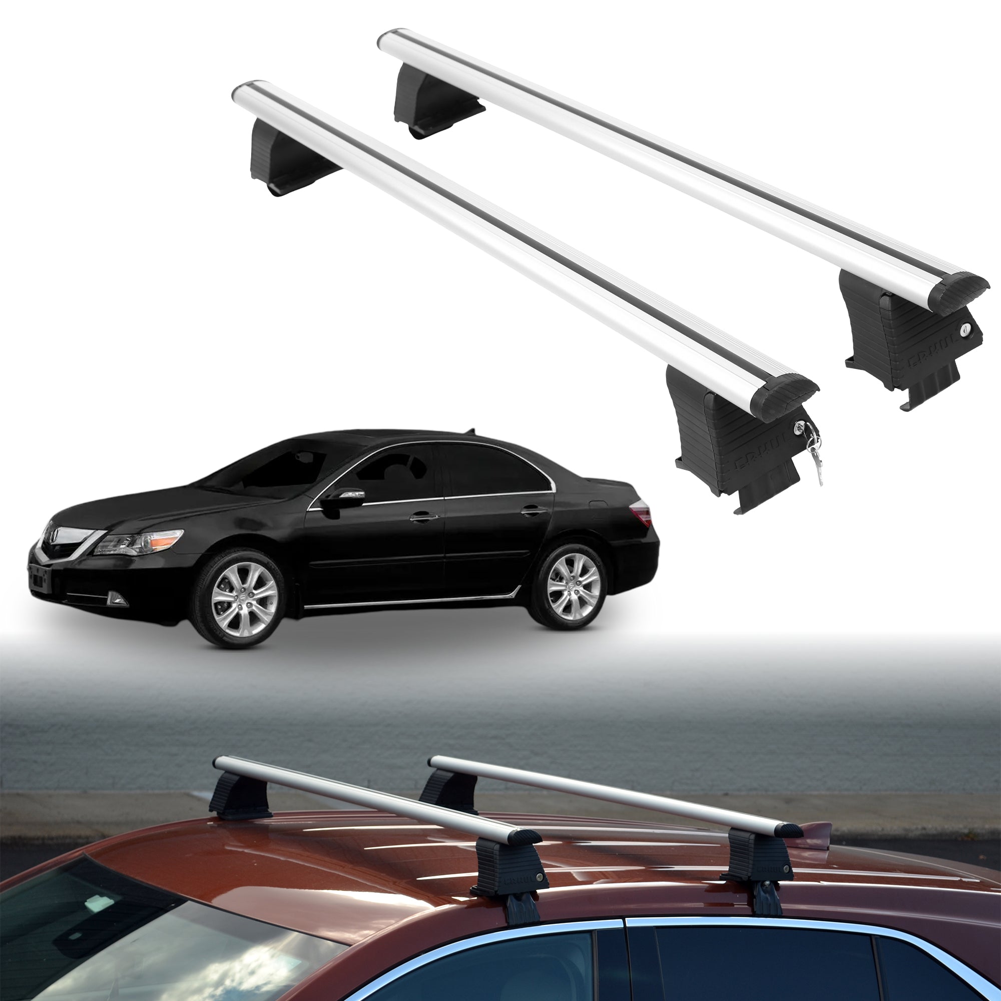 ERKUL Roof Rack Crossbars For ACURA RL 2005-2012