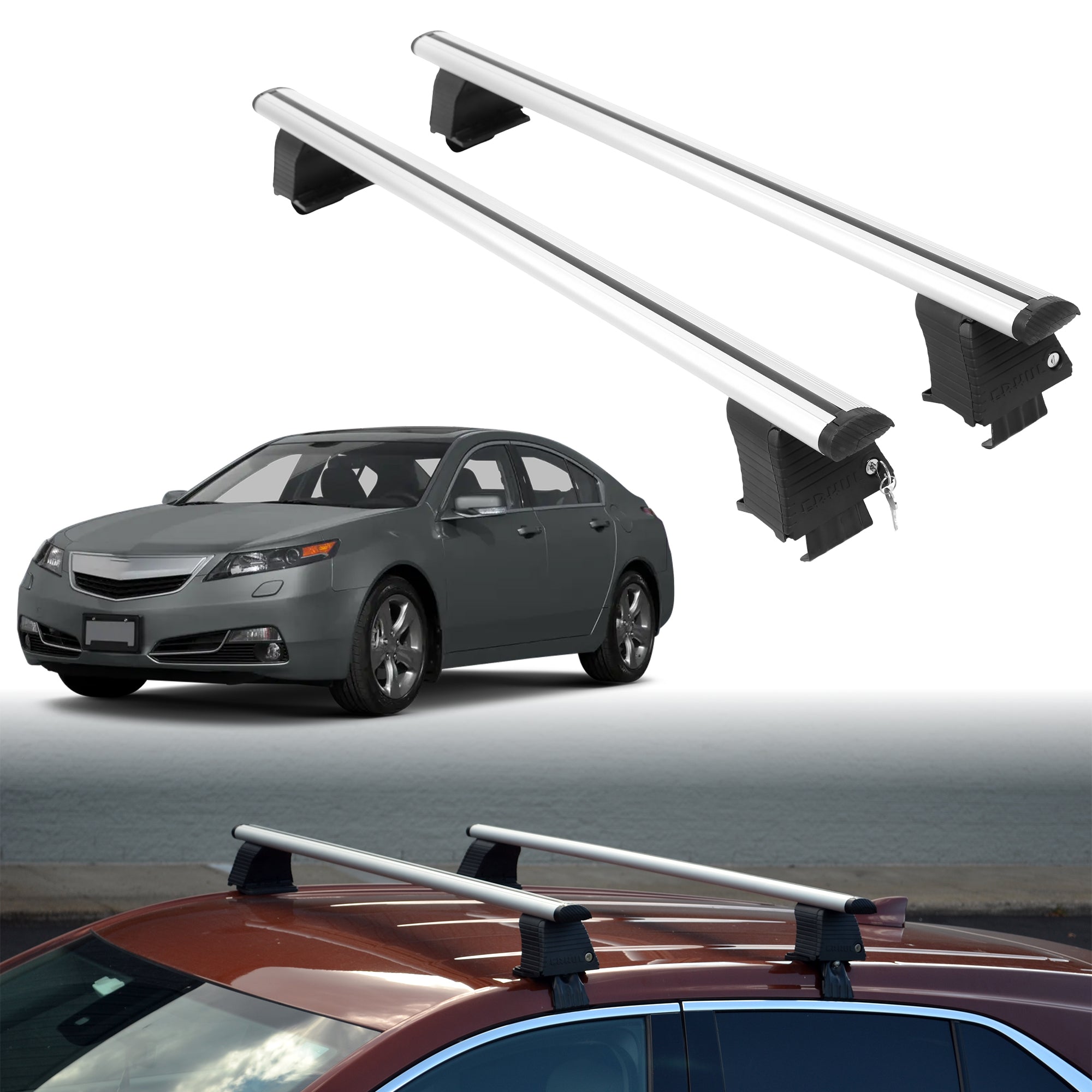 ERKUL Roof Rack Crossbars For ACURA TL 2009-2014
