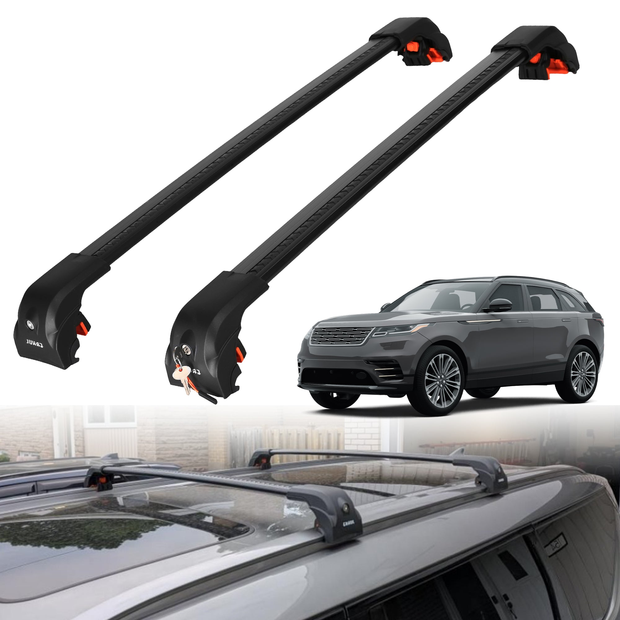 ERKUL Roof Rack Crossbars For LAND ROVER RANGE ROVER VELAR 2018-2026