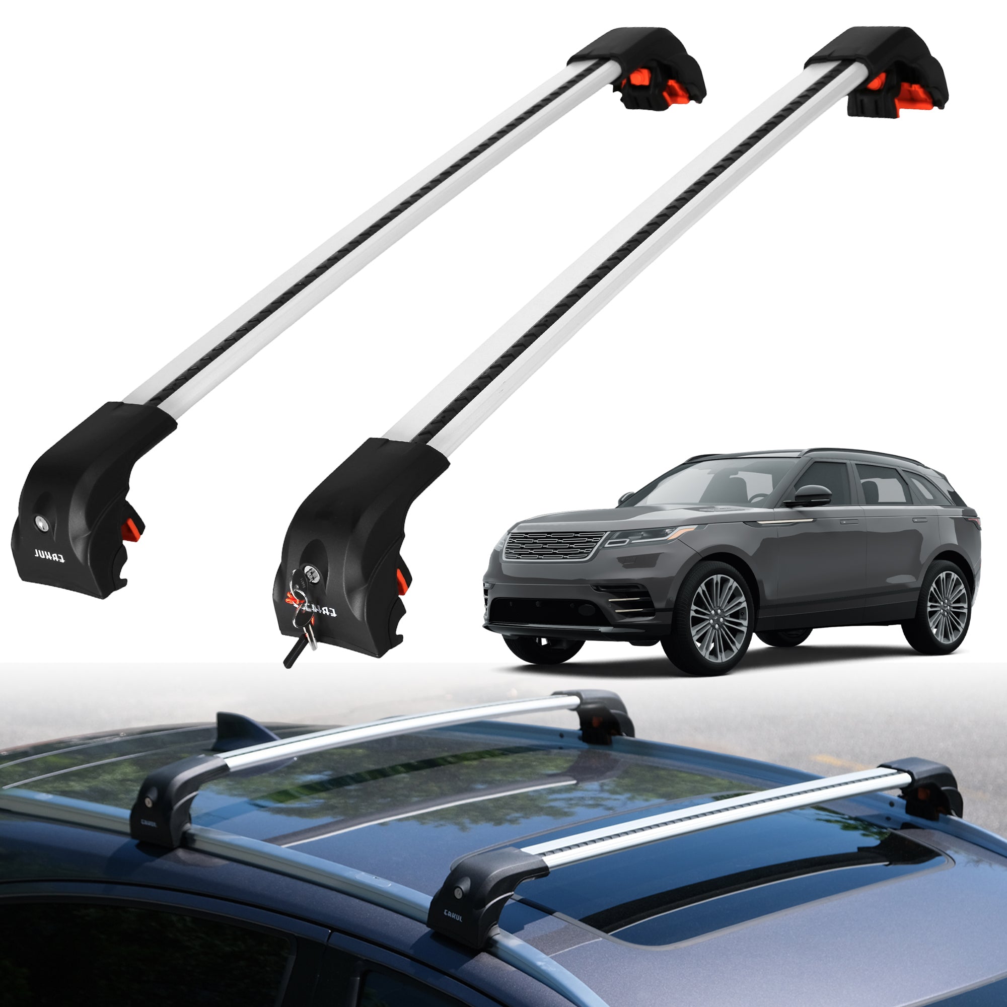 ERKUL Roof Rack Crossbars For LAND ROVER RANGE ROVER VELAR 2018-2026