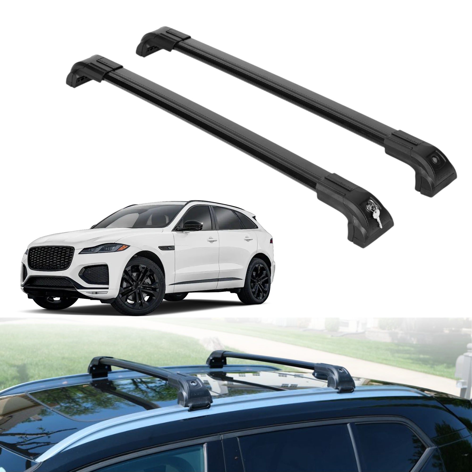 ERKUL Roof Rack Crossbars For JAGUAR F-PACE 2017-2026