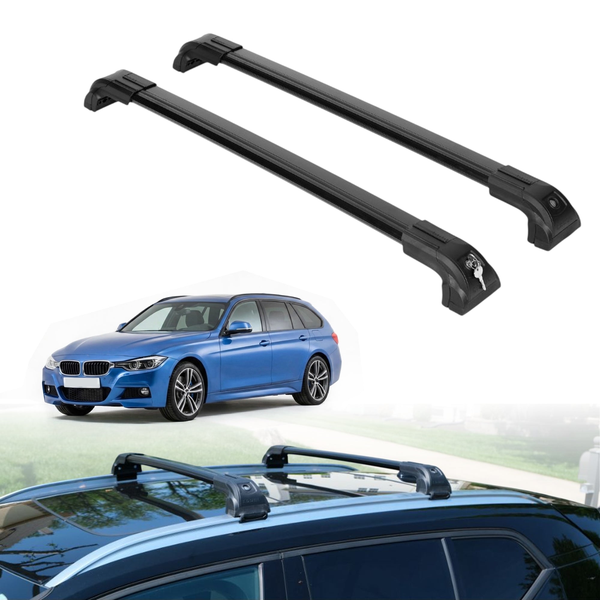 ERKUL Roof Rack Crossbars For BMW 3 SERIES TOURING 2012-2019