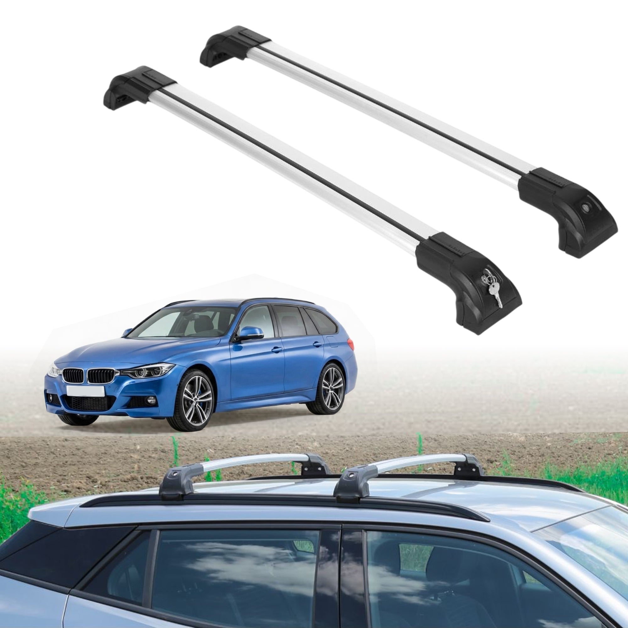 ERKUL Roof Rack Crossbars For BMW 3 SERIES TOURING 2012-2019