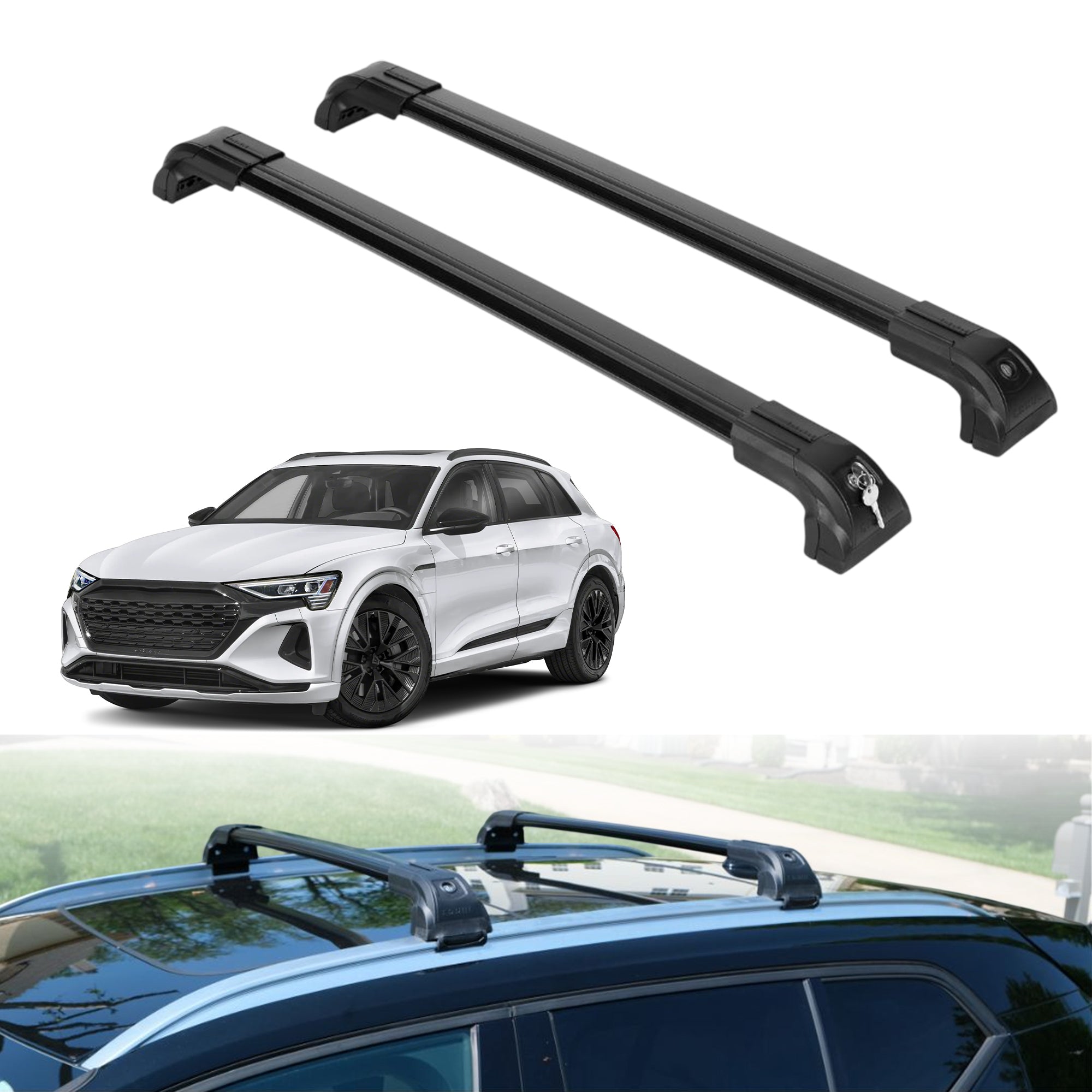 ERKUL Roof Rack Crossbars For AUDI Q8 / Q8 E-Tron 2019-2026