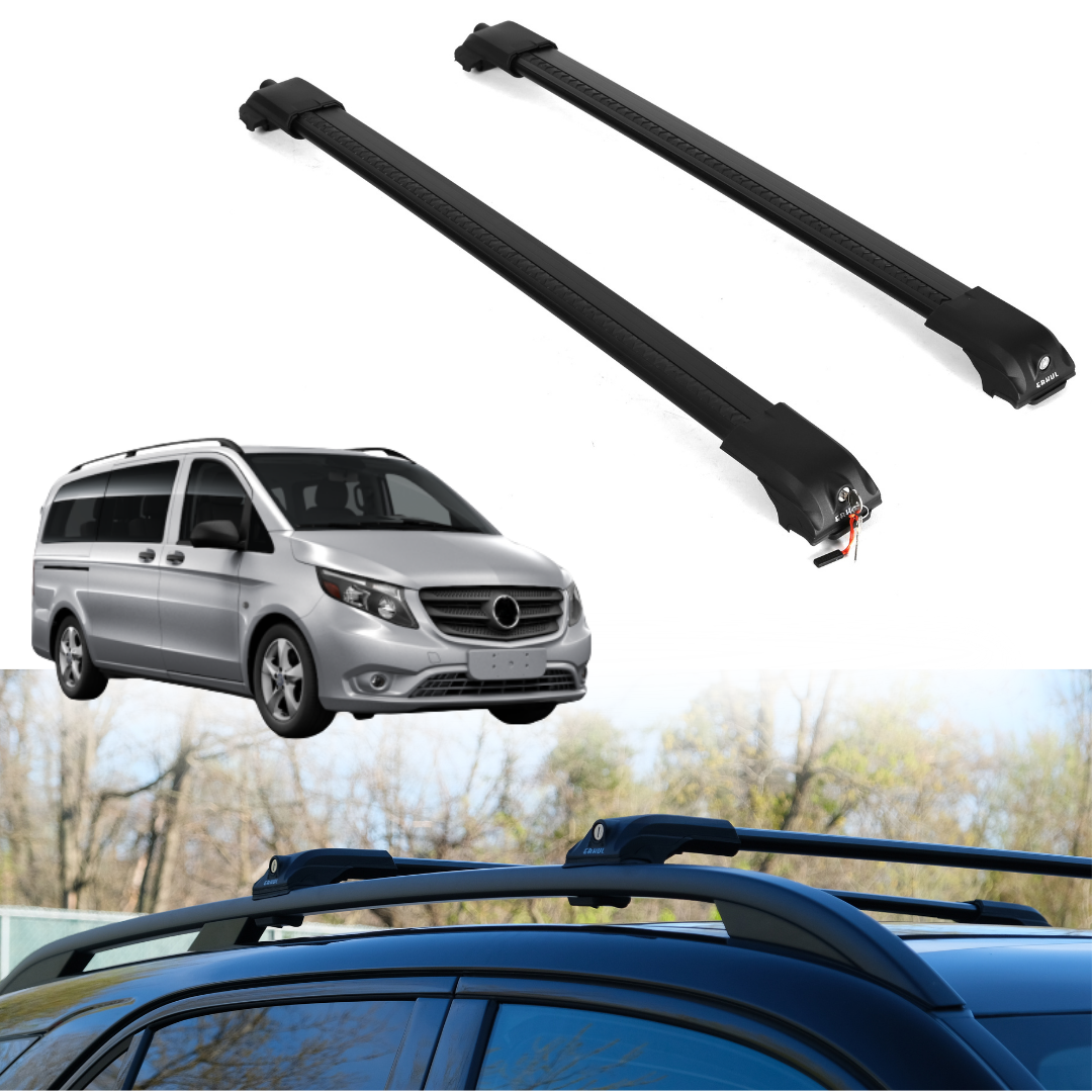Roof Rack Crossbars for Mercedes-Benz Metris 2016-2023 - Black
