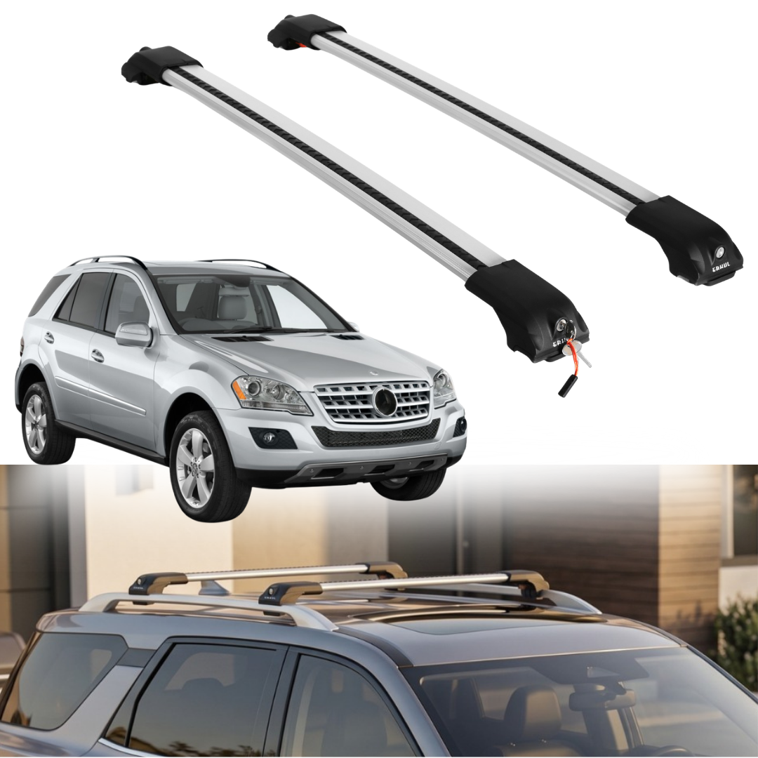 Roof Rack Crossbars for Mercedes-Benz ML320 2006-2011 - Silver