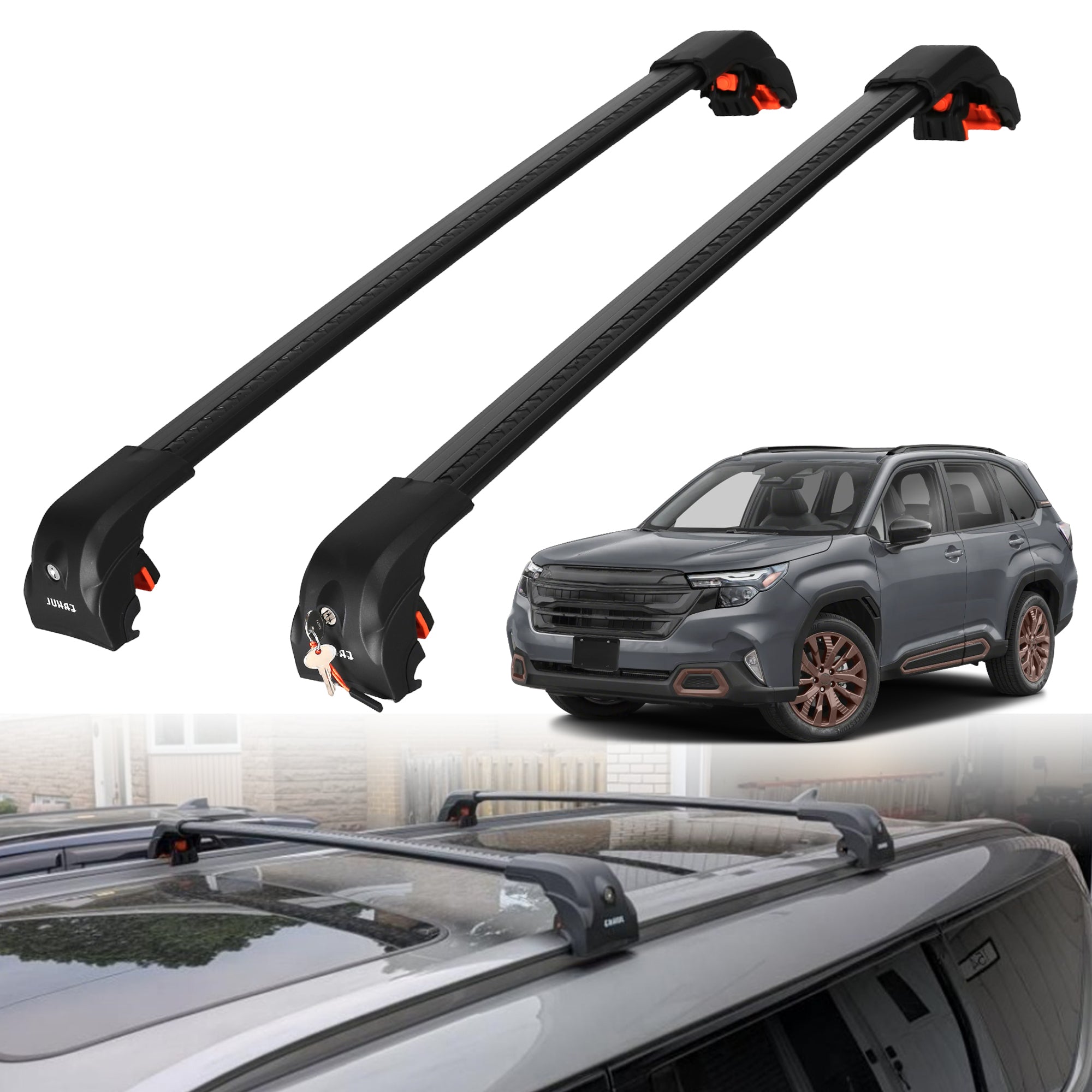 ERKUL Roof Rack Crossbars For SUBARU FORESTER 2025-2026
