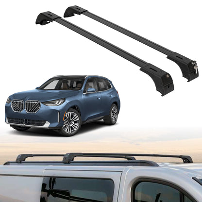 Roof Rack Crossbars for BMW X3 2025-2026 Fits Flush Rails - Black