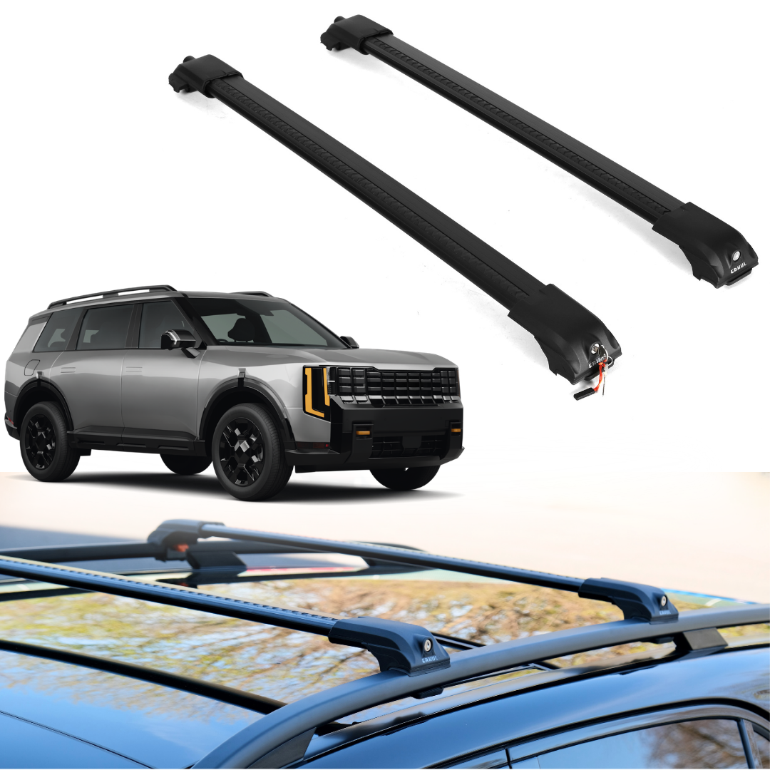 Roof Rack Crossbars for Kia Telluride 2027 Fits Raised Rails - Black