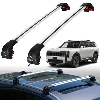220 lbs Roof Rack Crossbars for Kia Telluride 2027 - Silver
