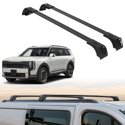 Roof Rack Crossbars for Kia Telluride 2027 Fits Flush Rails - Black