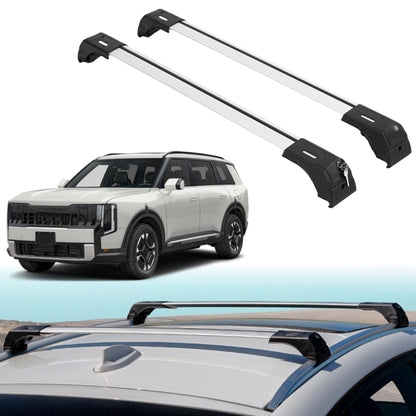 Roof Rack Crossbars for Kia Telluride 2027 Fits Flush Rails - Silver