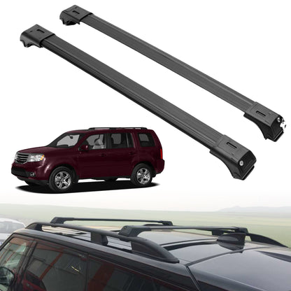 Roof Rack Crossbars for Honda Pilot 2009-2015 Fits Raised Rails - Black