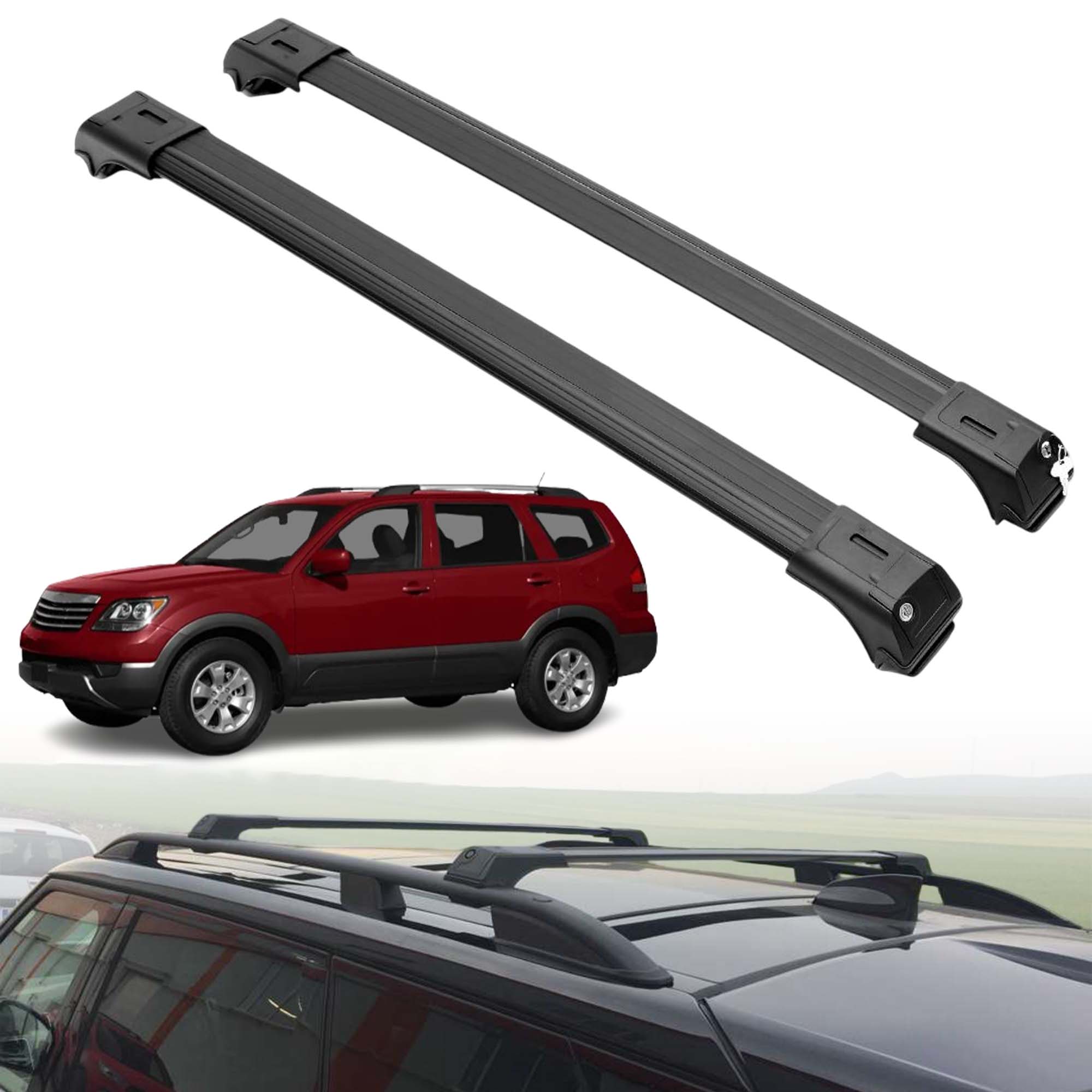 ERKUL Roof Rack Crossbars For KIA BORREGO 2009