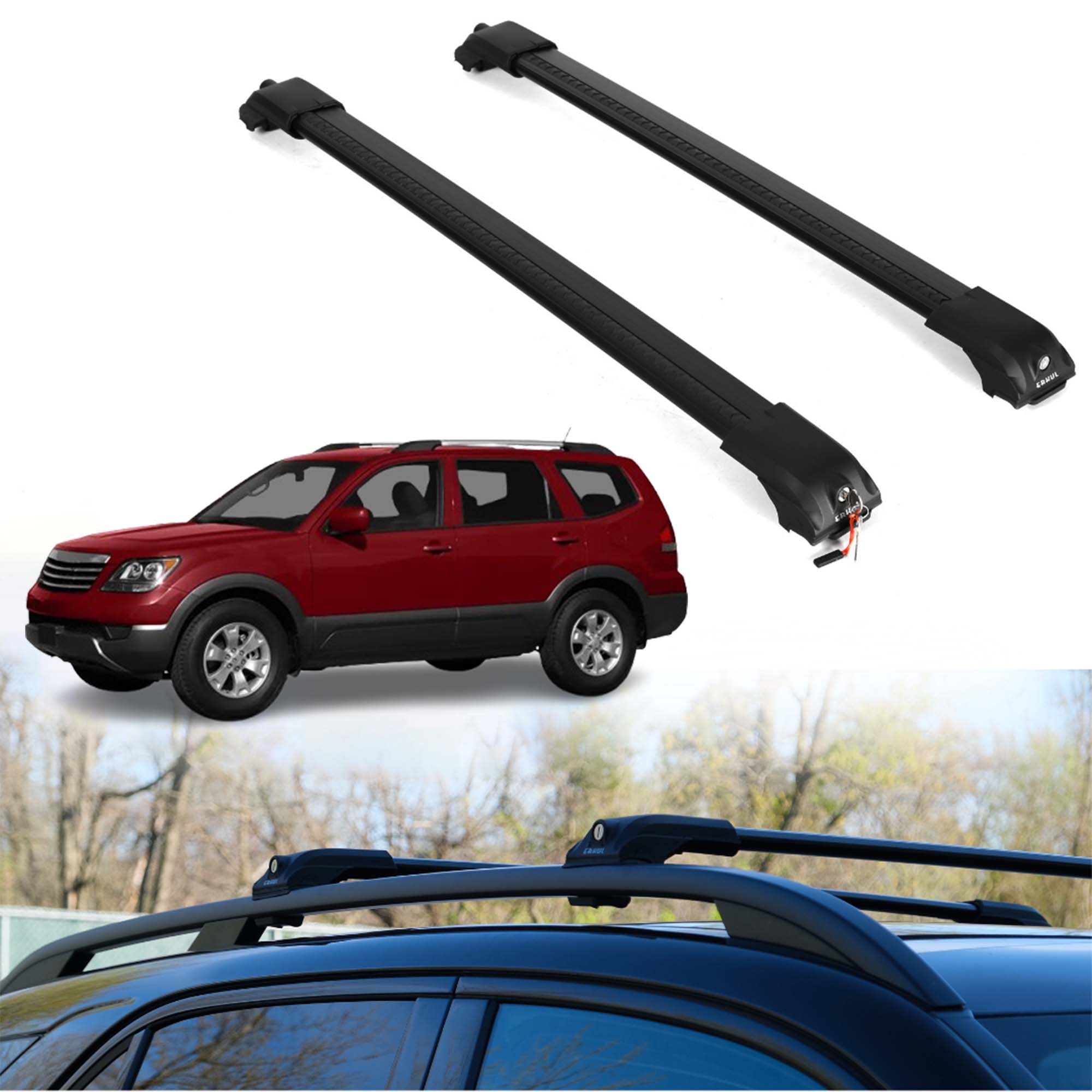ERKUL Roof Rack Crossbars For KIA BORREGO 2009